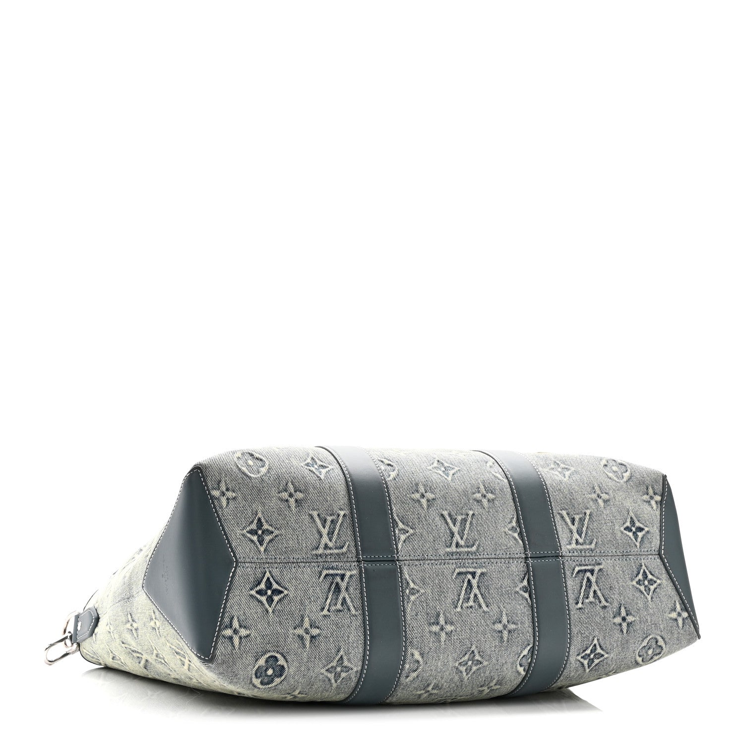 Monogram Washed Denim Weekend Tote NM Blue