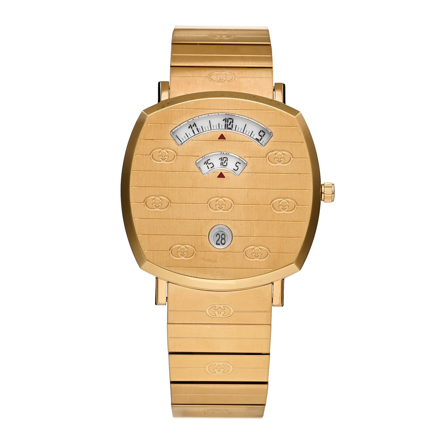 Stainless Steel 38mm Grip Quartz Watch Gold
