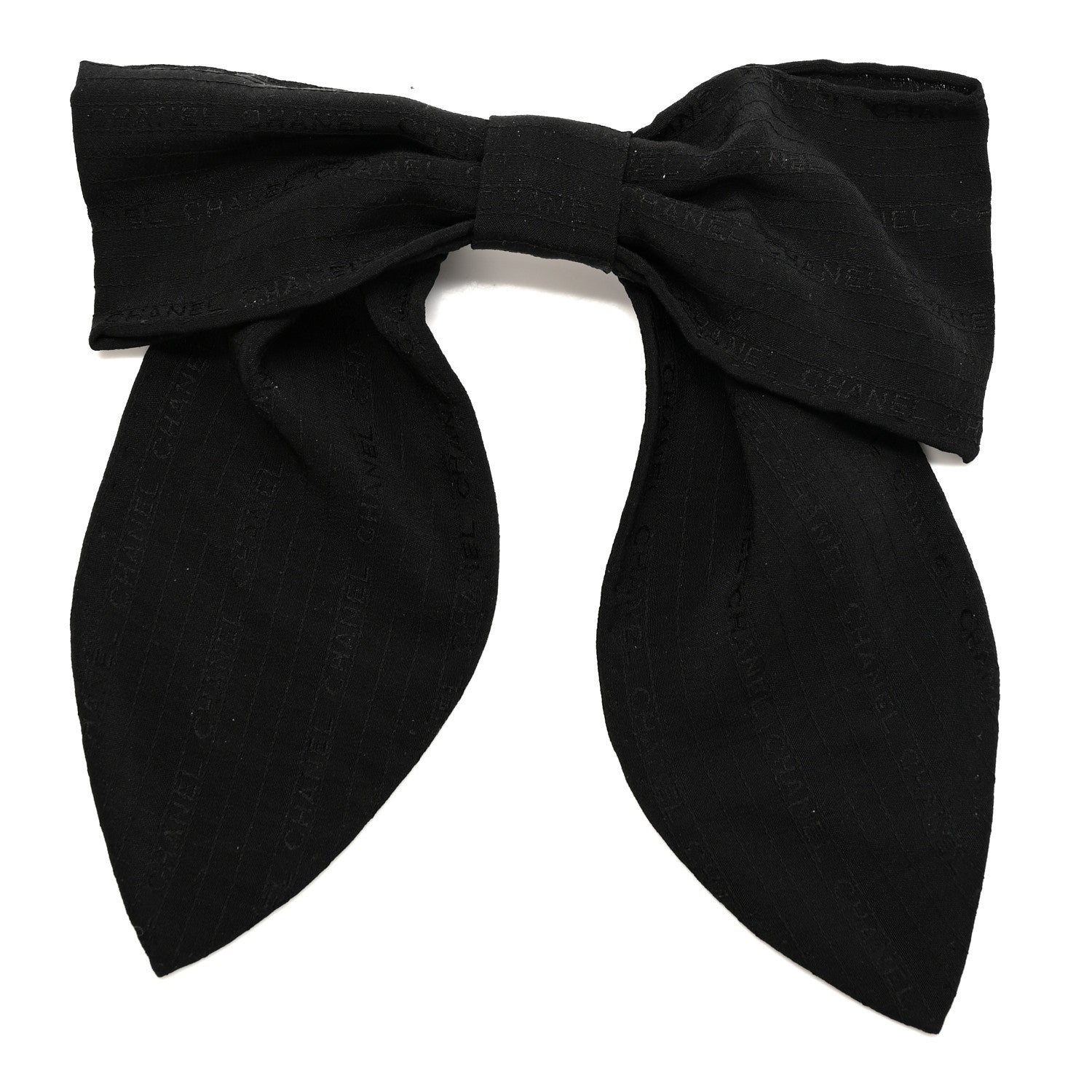 Silk Bow Hair Clip Black