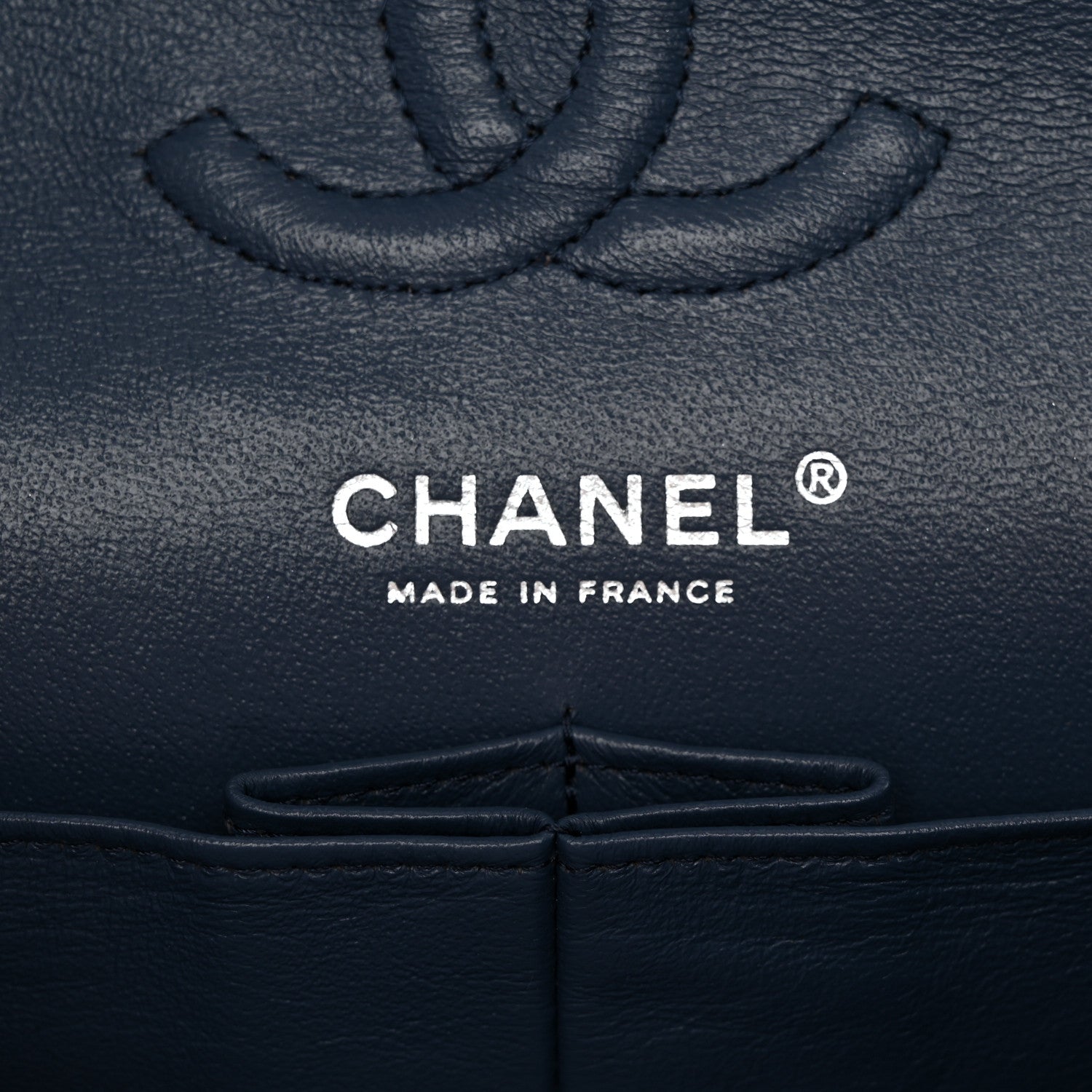 Caviar Quilted Small Double Flap Blue