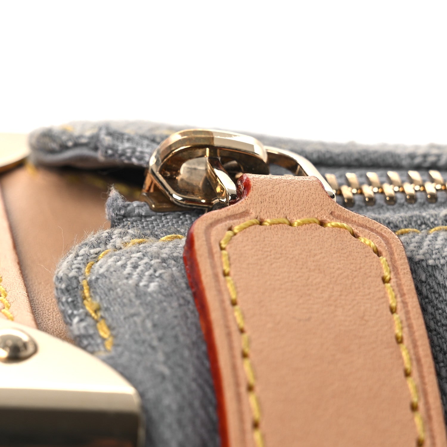 Monogram Denim Side Trunk MM Washed Gray