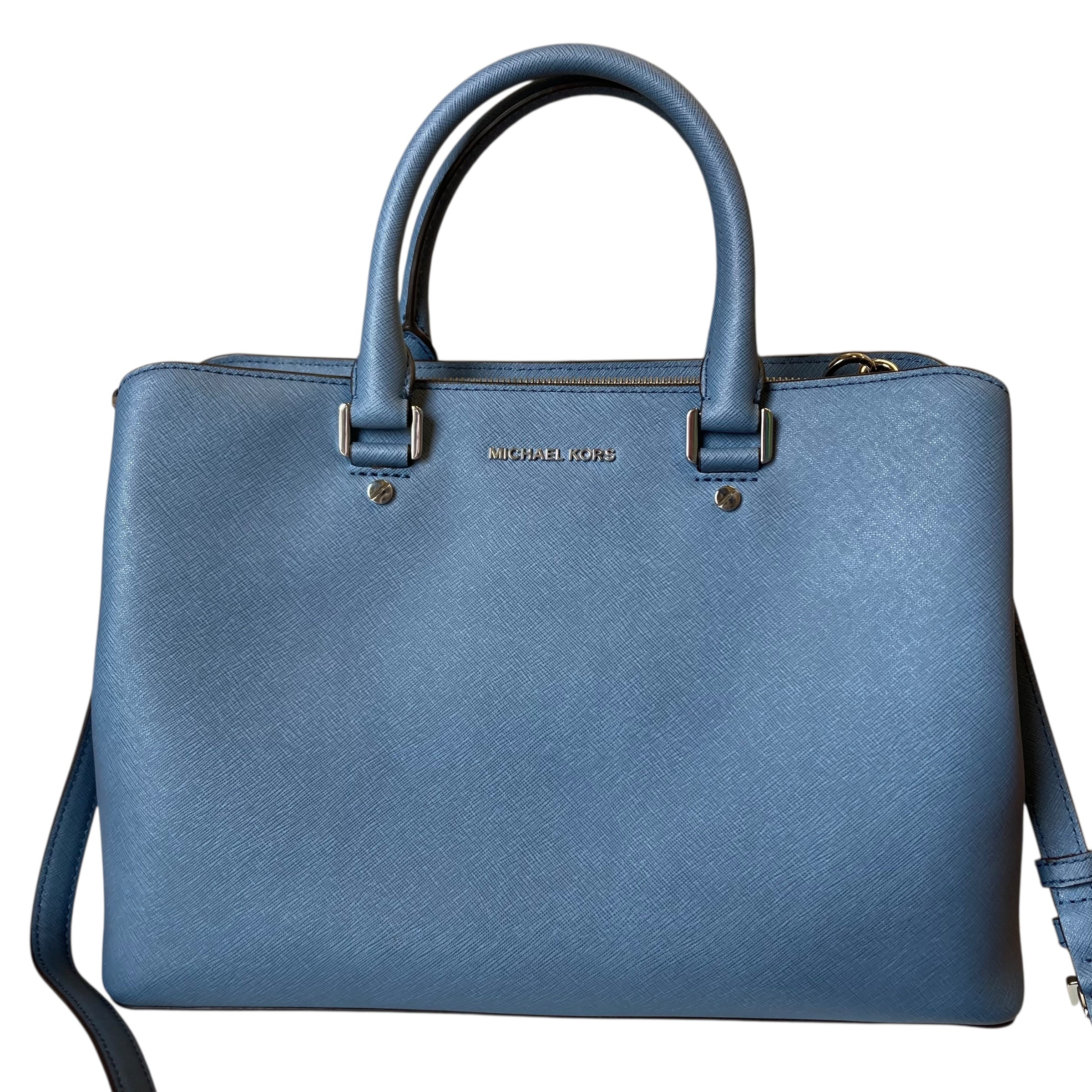 Handbag Designer By Michael Kors In Blue, Size:Large