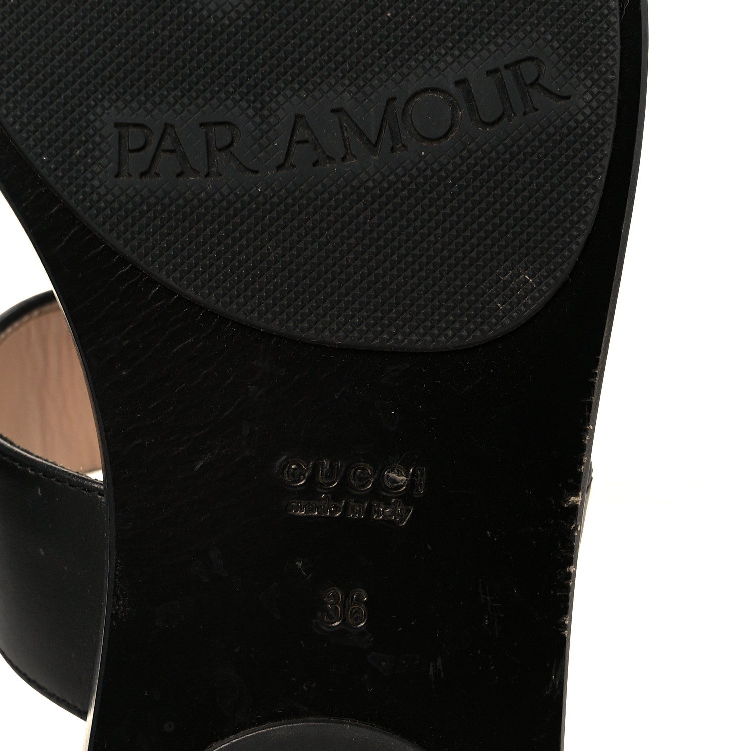 Calfskin GG Marmont Thong Sandals 36 Black