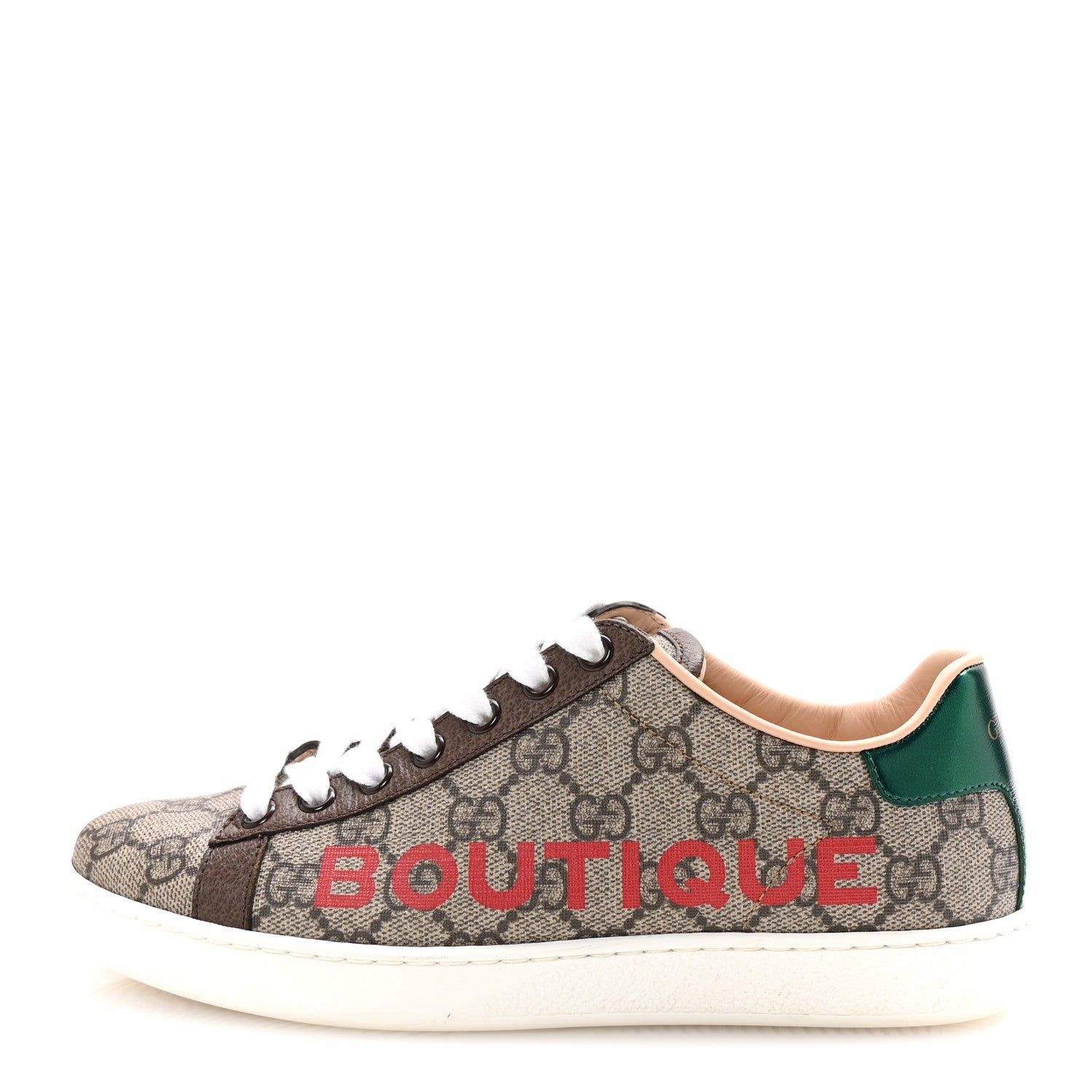 GG Supreme Monogram Boutique Ace Sneakers 35 Brown