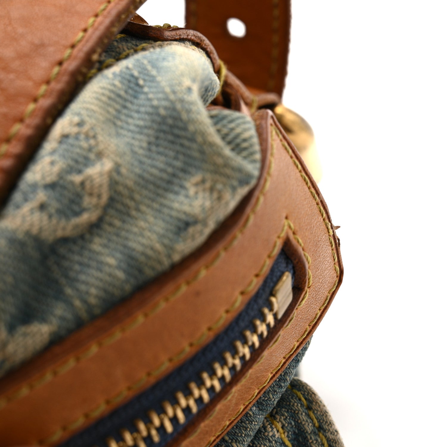 Monogram Denim Baggy PM Blue