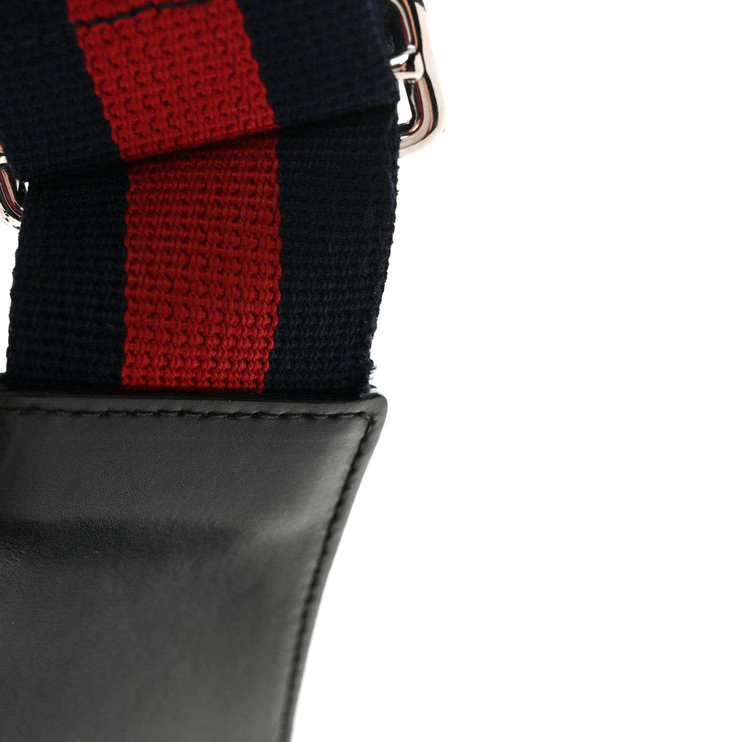 GG Supreme Monogram Web Belt Bag Black Grey