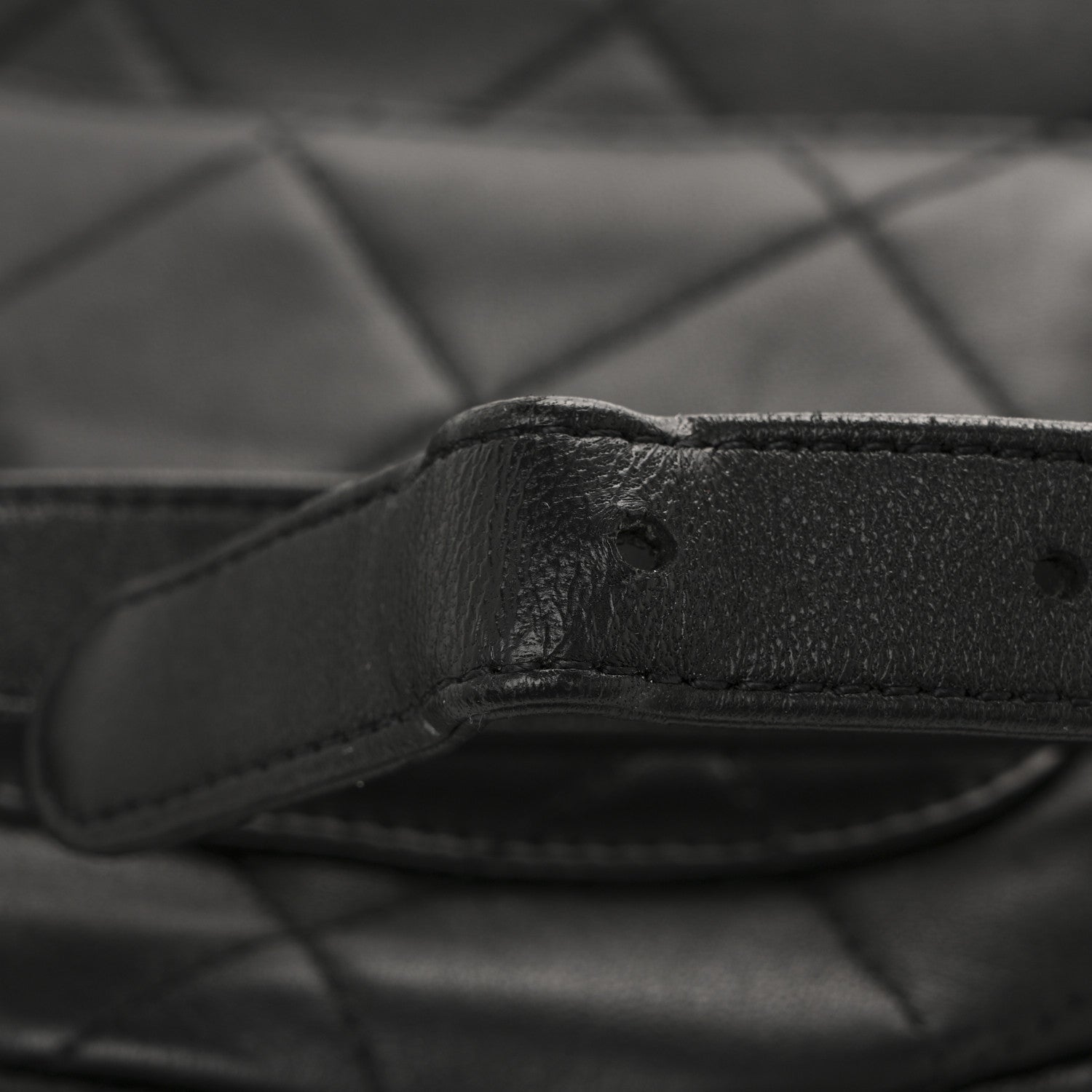 Lambskin Enamel Quilted Waist Bag Black