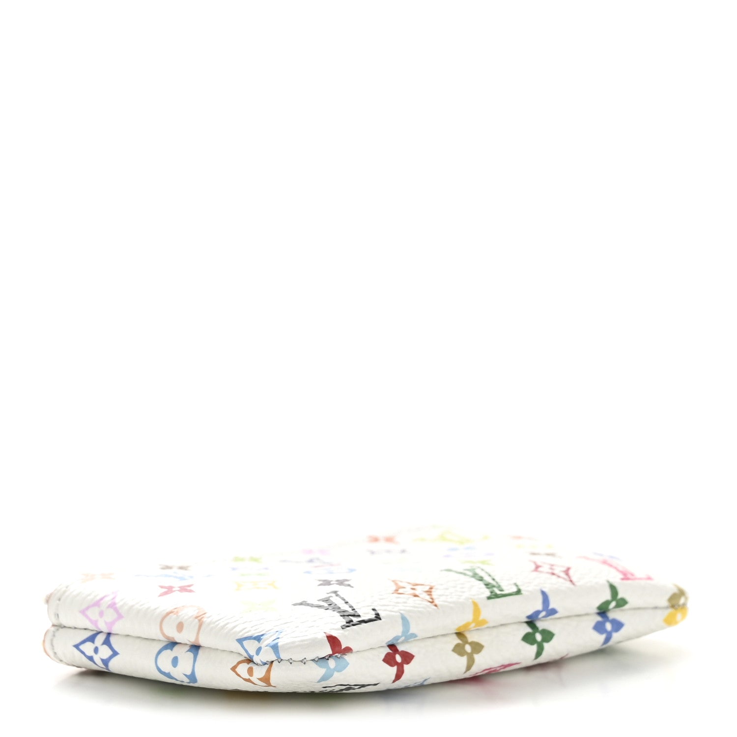 LV X TM Monogram Multicolor Key Pouch White