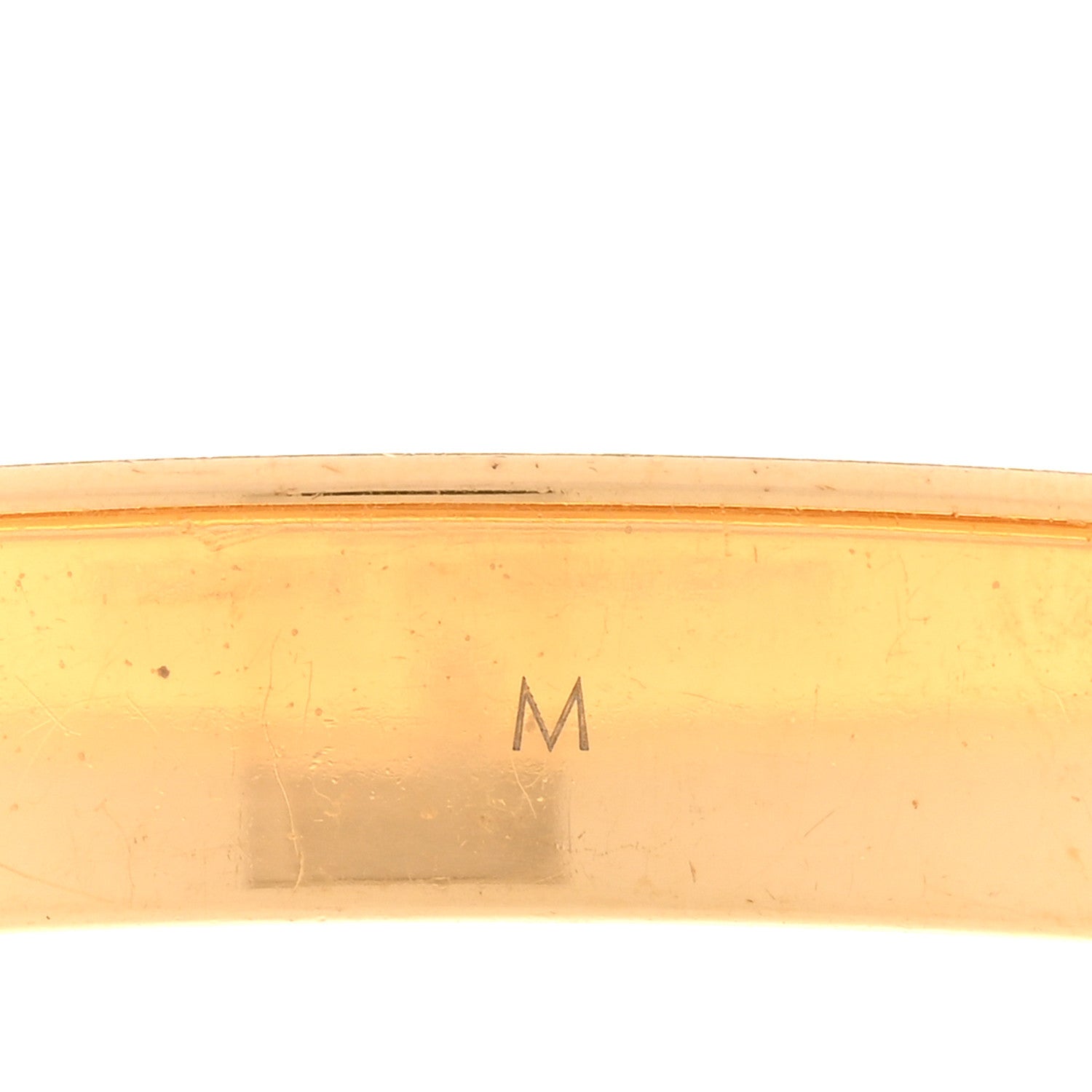 Brass Monogram Nanogram Cuff M Gold