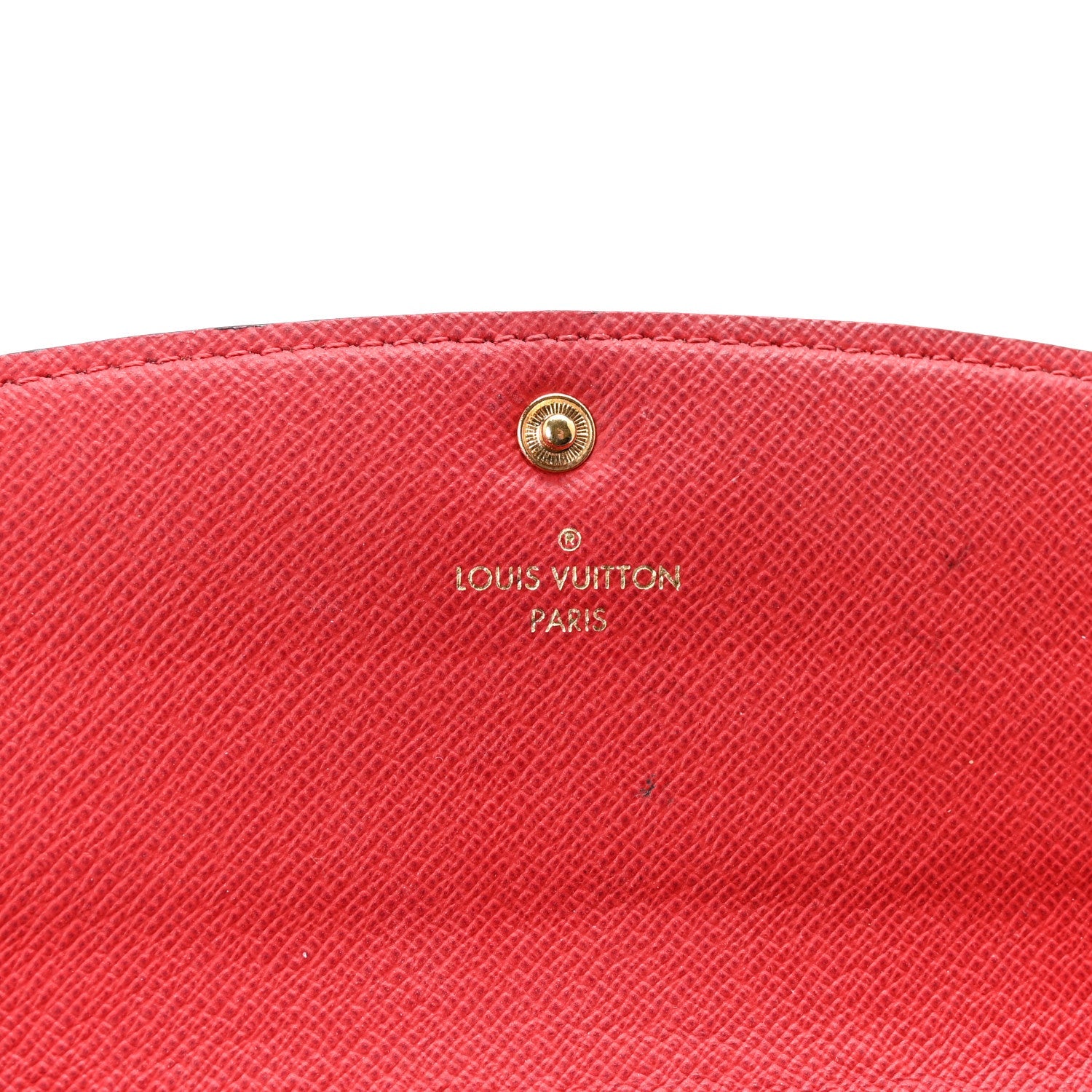Damier Ebene Emilie Wallet Red