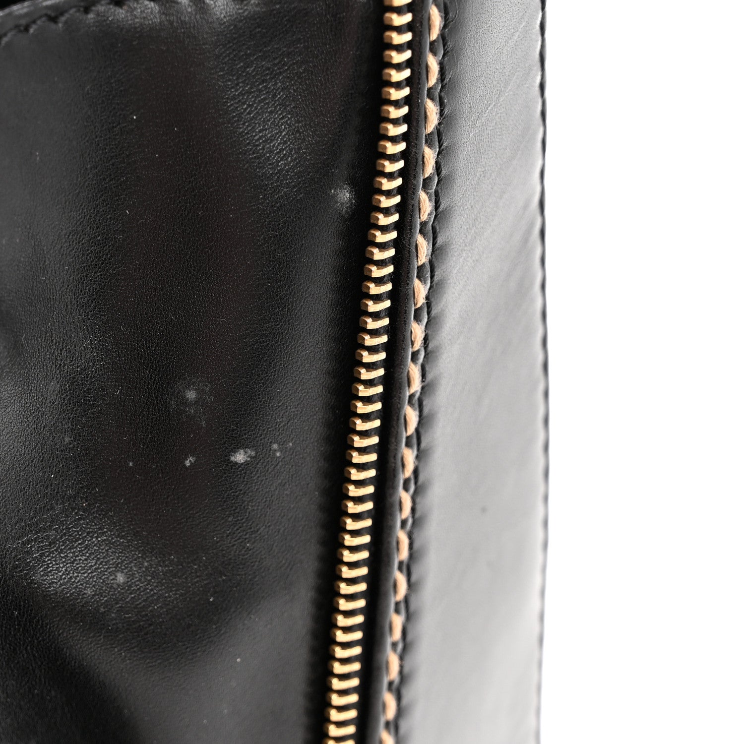 Calfskin Wild Stitch Vertical Top Handle Bag Black