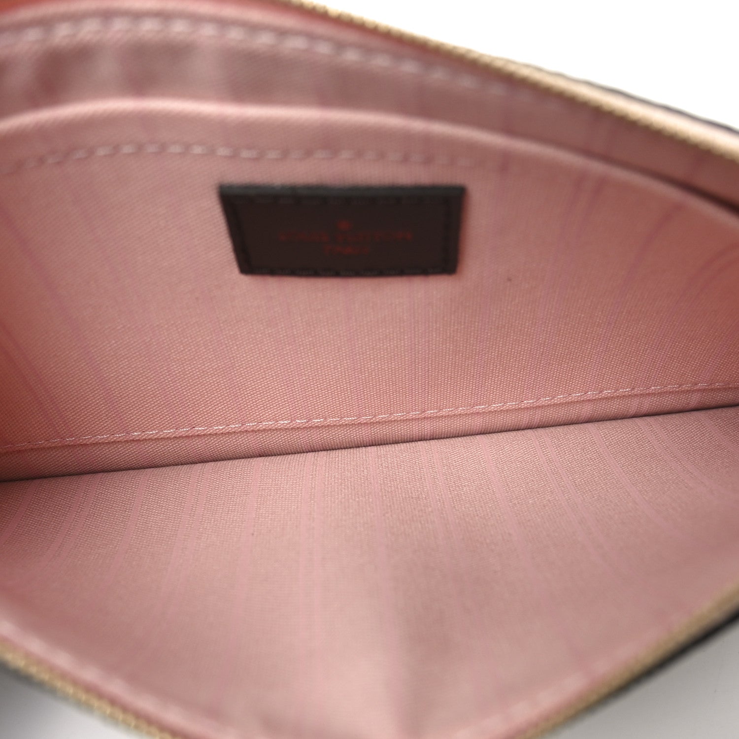 Damier Ebene Neverfull MM GM Pochette Rose Ballerine
