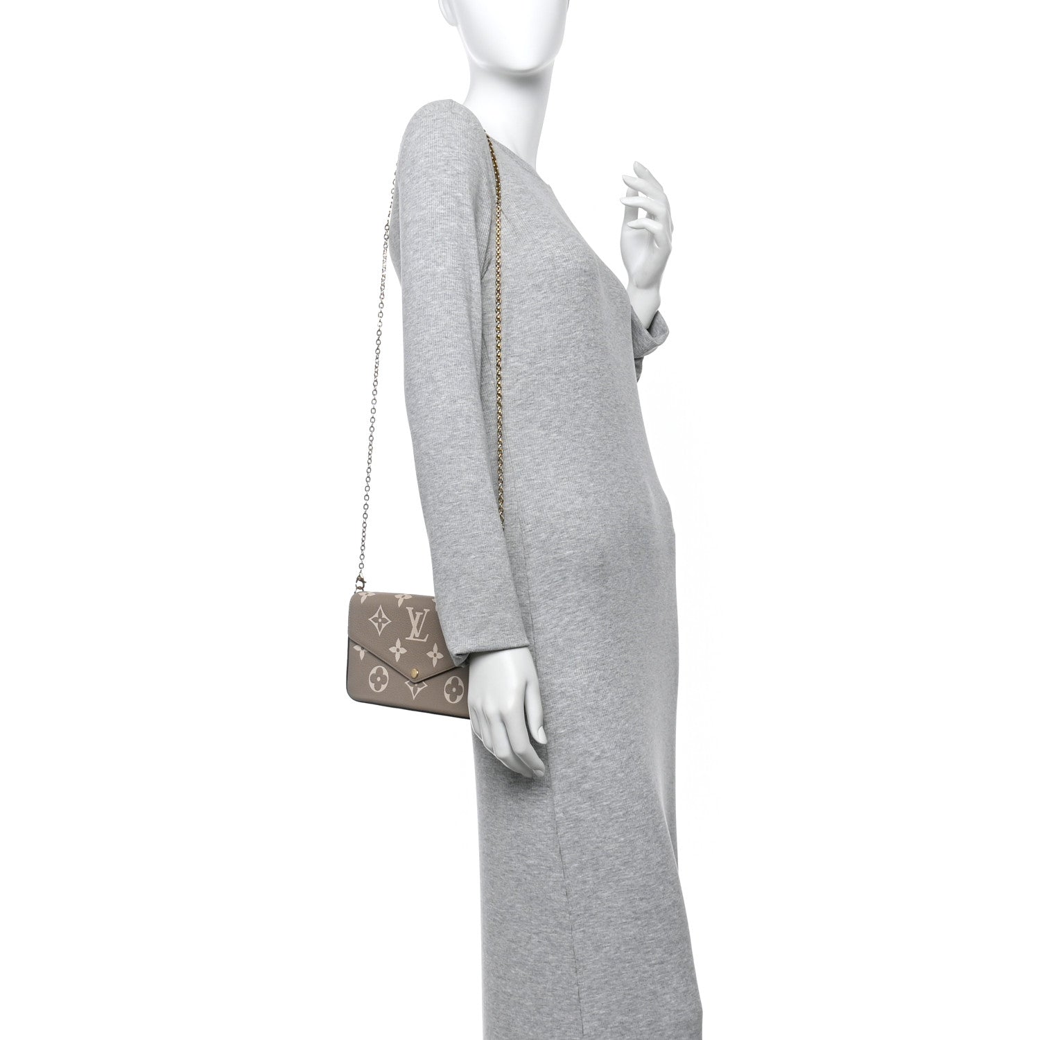 Empreinte Monogram Giant Felicie Pochette Tourterelle Creme