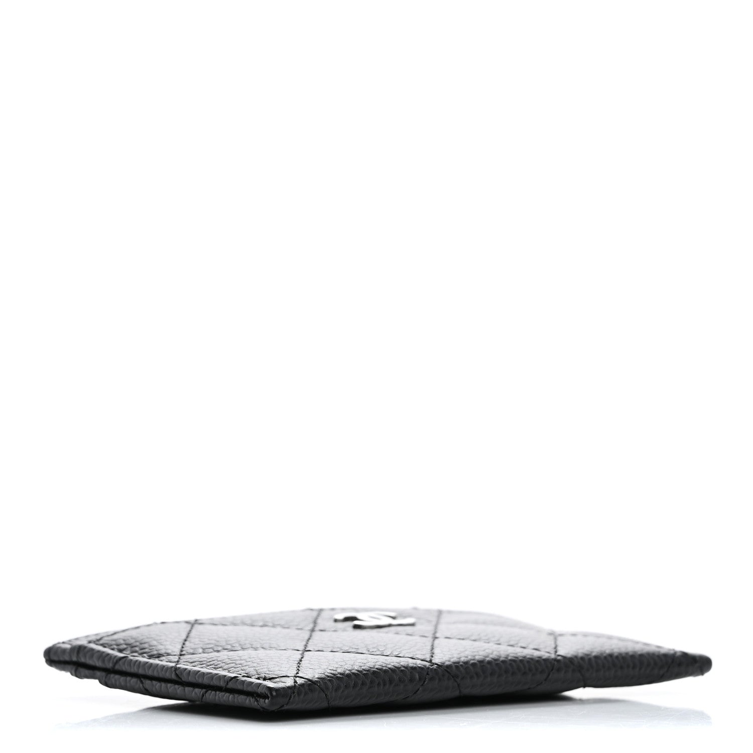 Caviar Quilted Card Holder Black