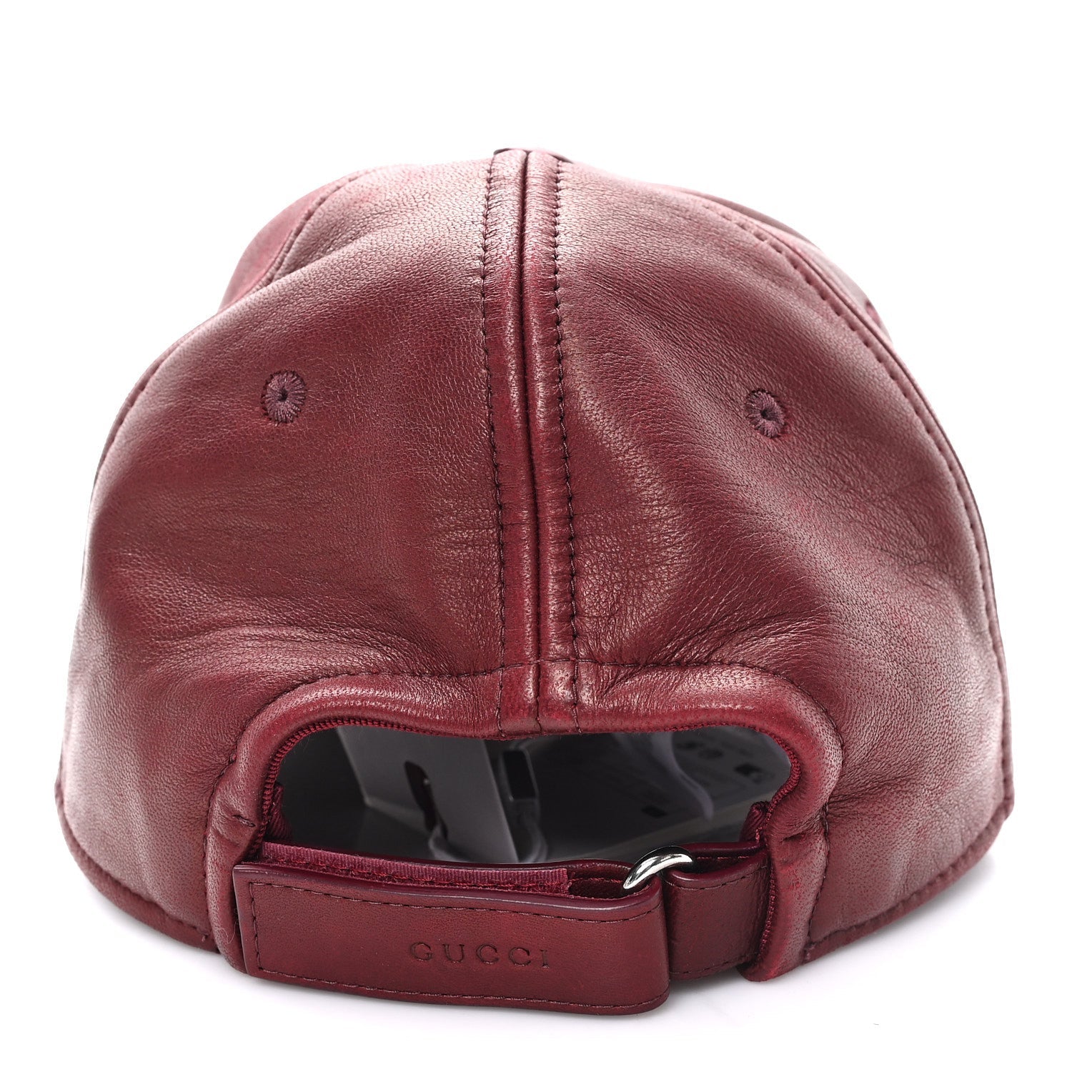 Calfskin Interlocking G Baseball Hat S Bordeaux
