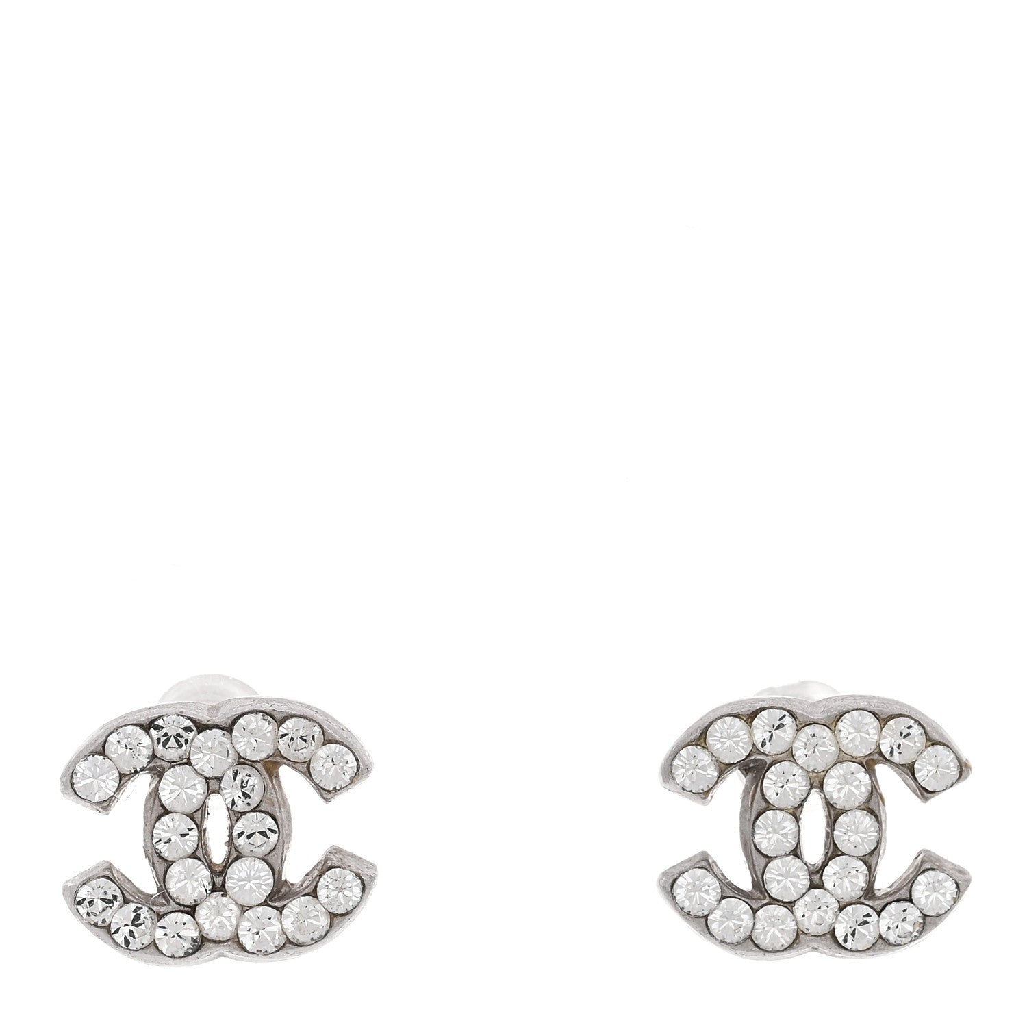 Crystal Mini Timeless CC Earrings Silver