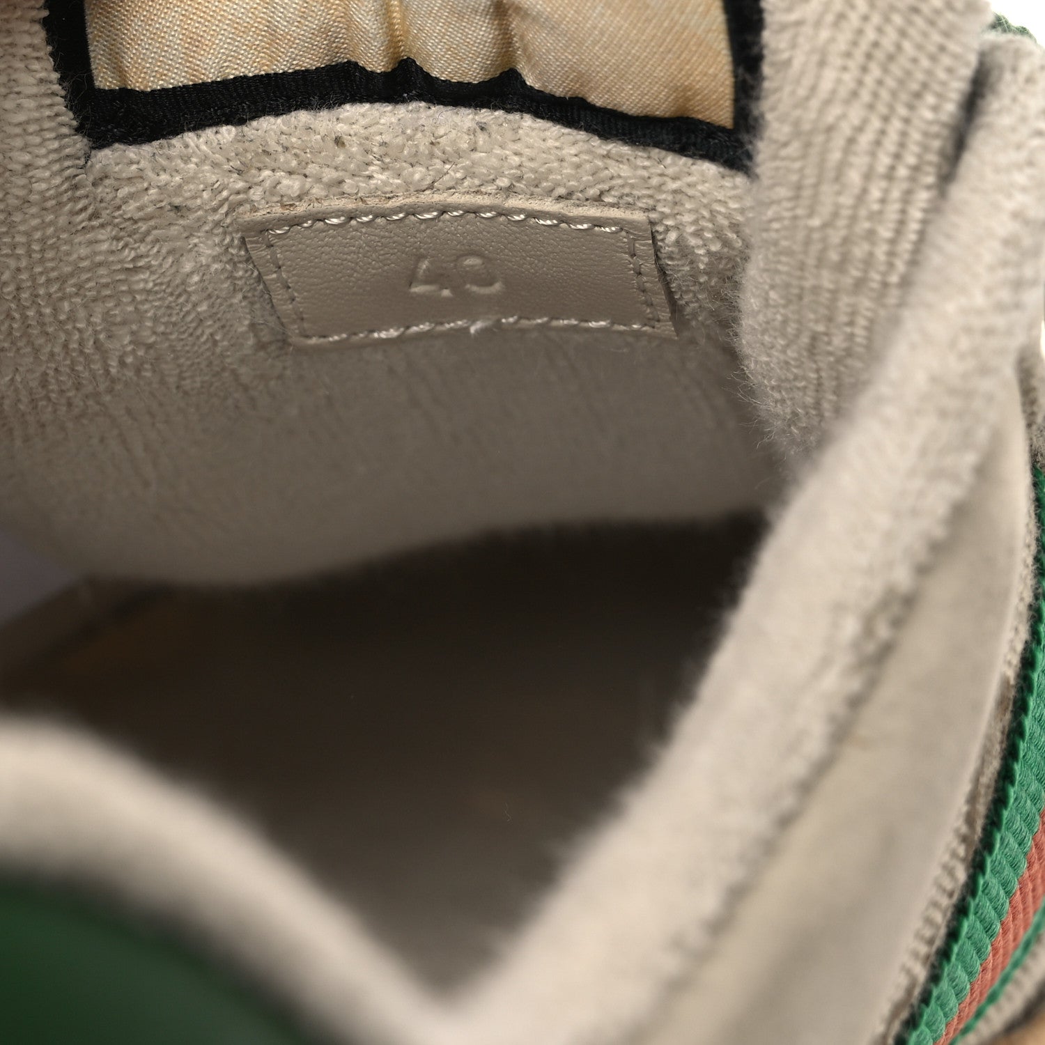 GG Monogram Nubuck Web Womens Screener Sneakers 40 New Sand Dusty Milk Vintage Green