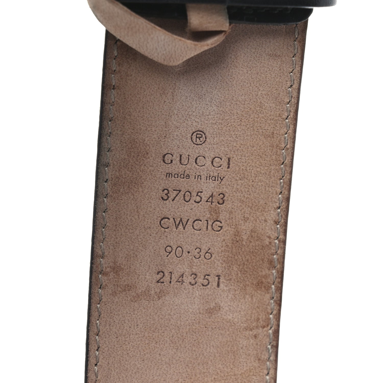 Guccissima Signature Interlocking G 37mm Belt 90 36 Black