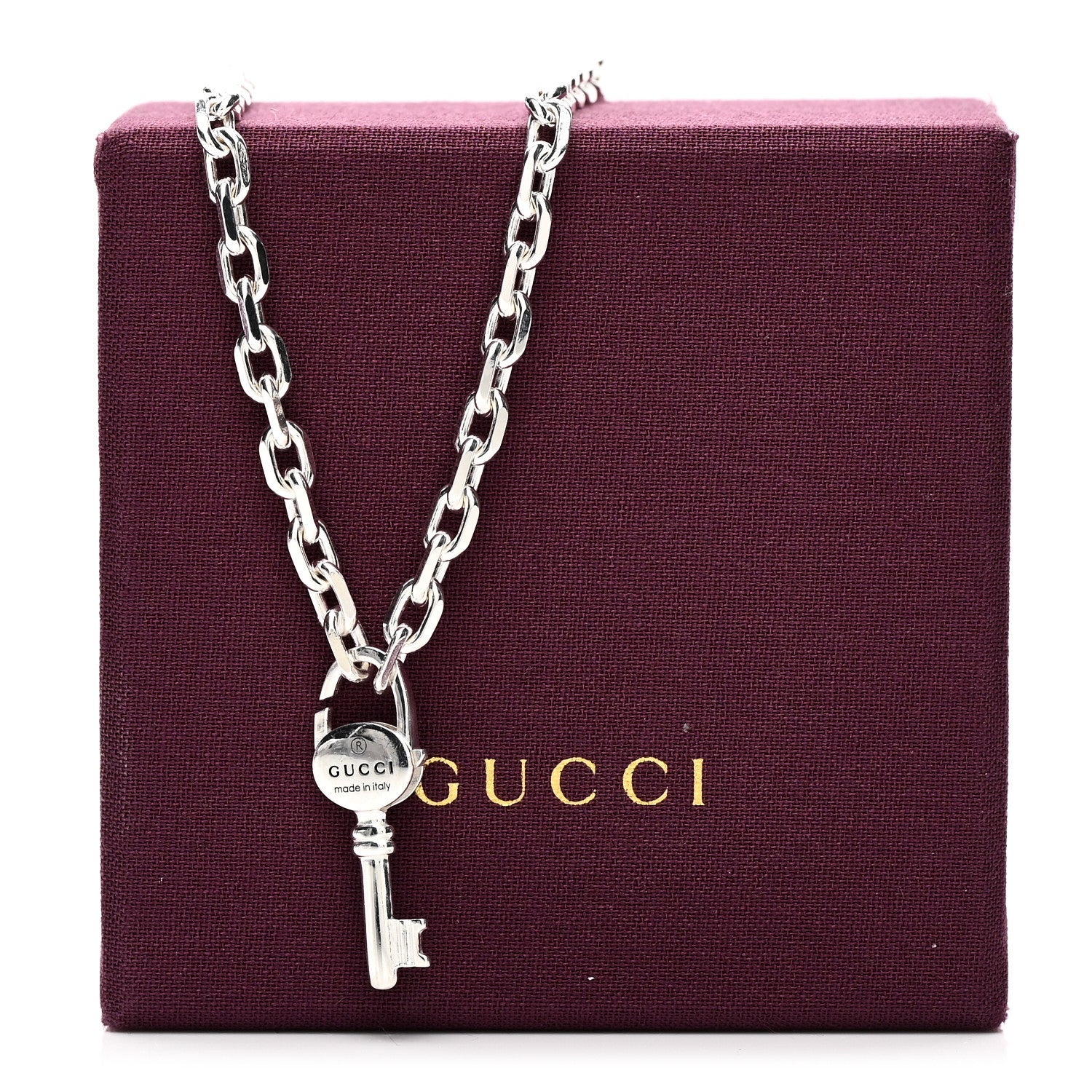 Sterling Silver Trademark Key Pendant Necklace