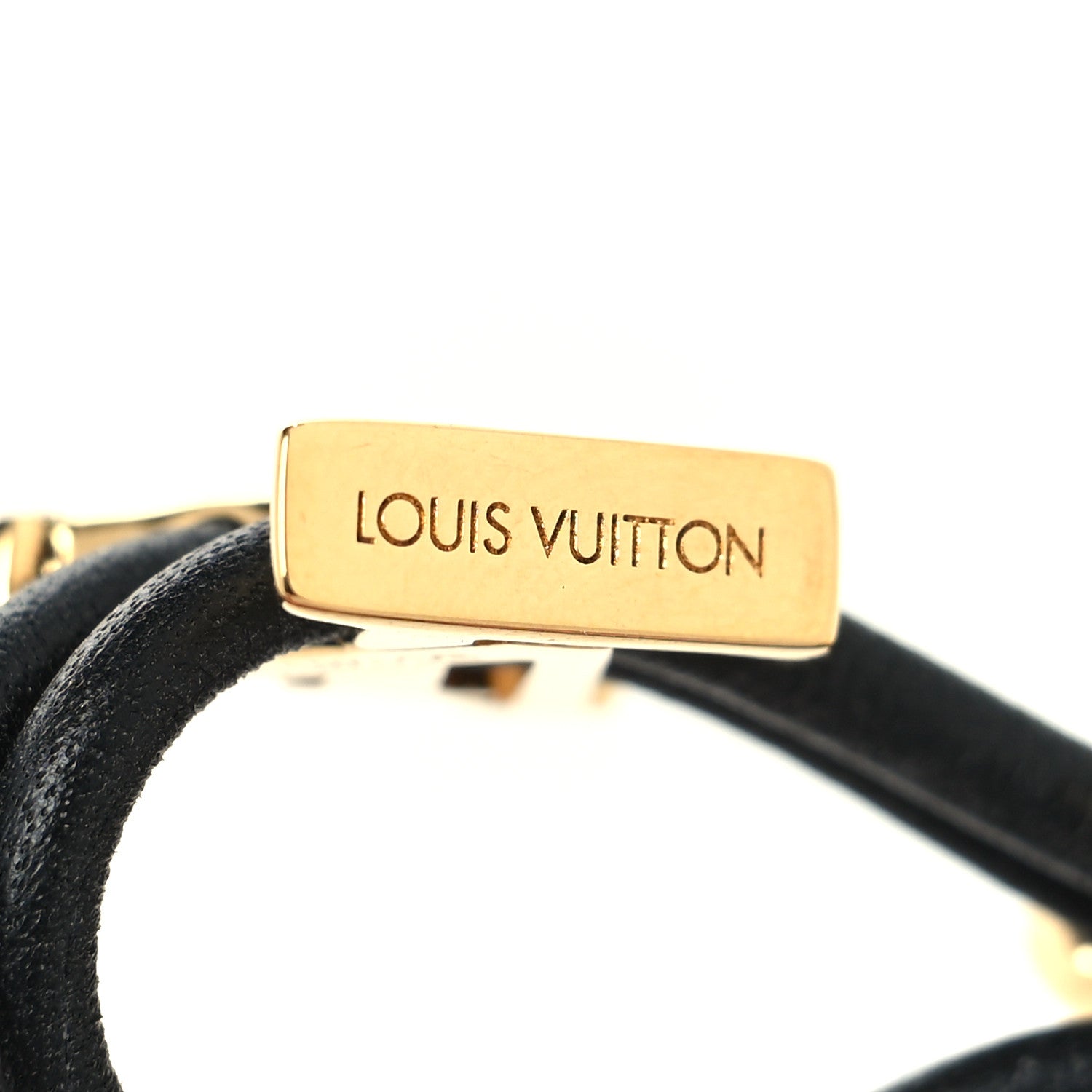 Calfskin LV Bloom Bracelet Black