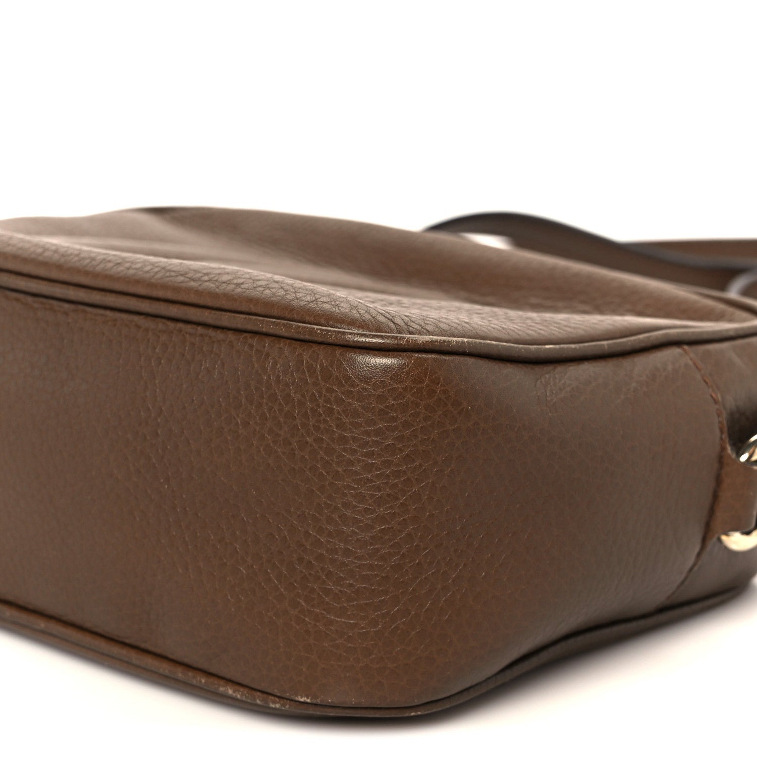 Pebbled Calfskin Small Soho Disco Bag Acero