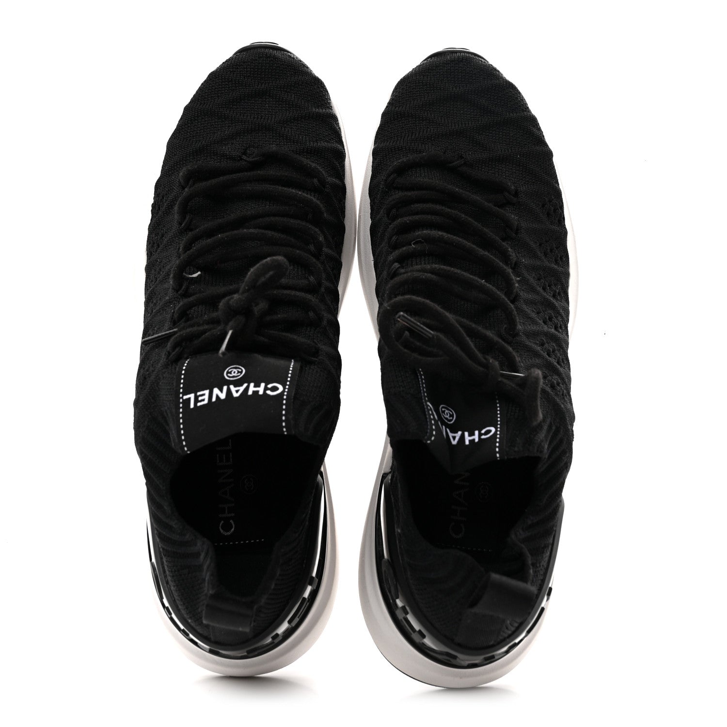 Fabric Logo Sneakers 37.5 Black