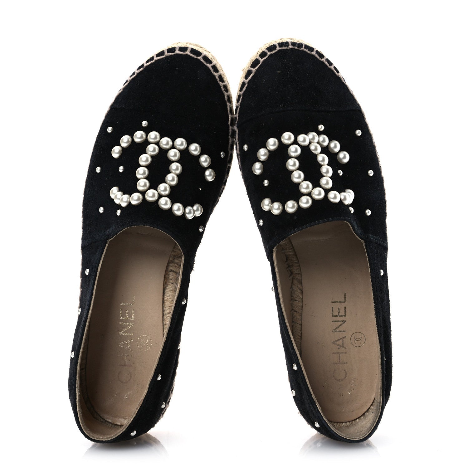Suede Pearl CC Espadrilles 37 Black