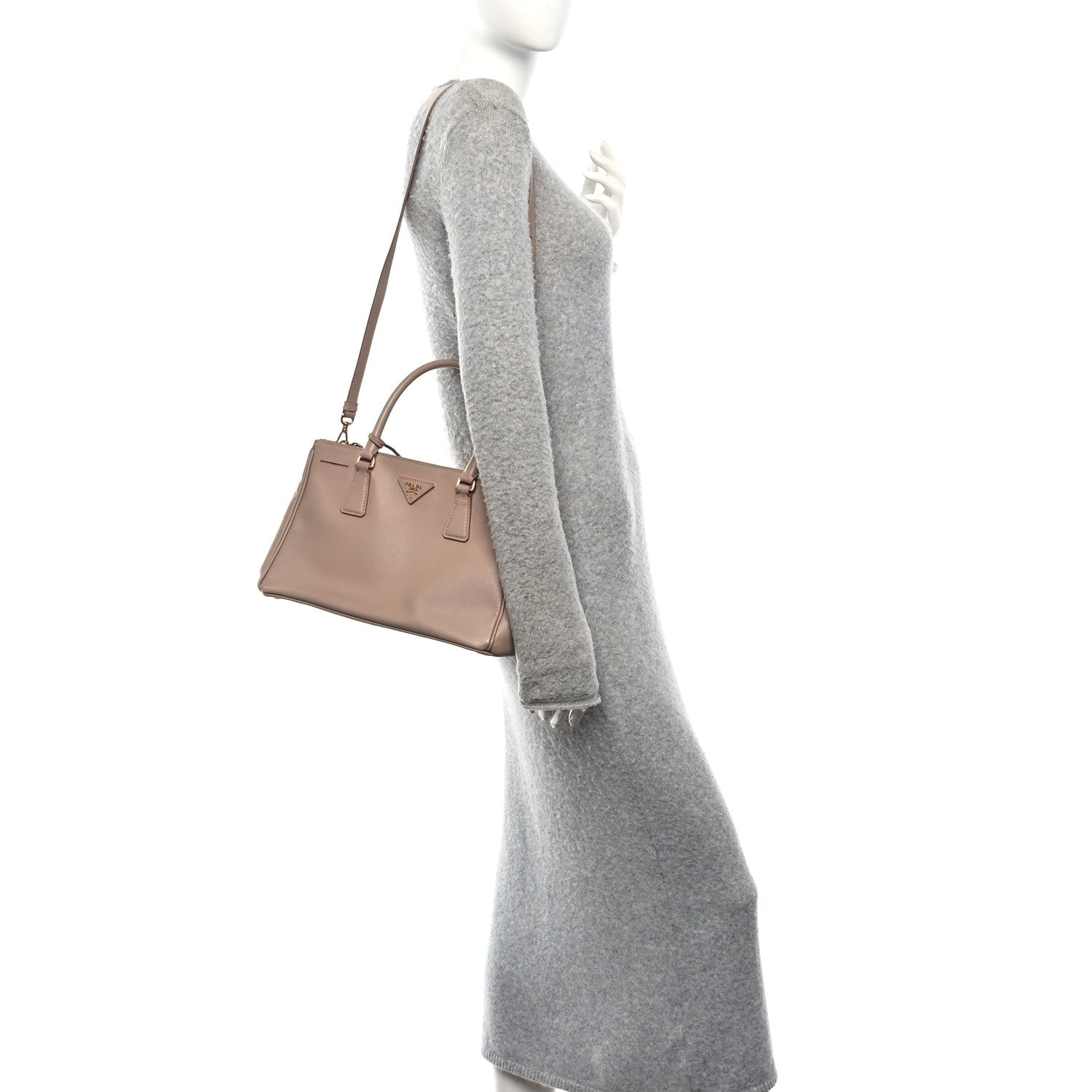 Saffiano Small Galleria Double Zip Tote Cammeo