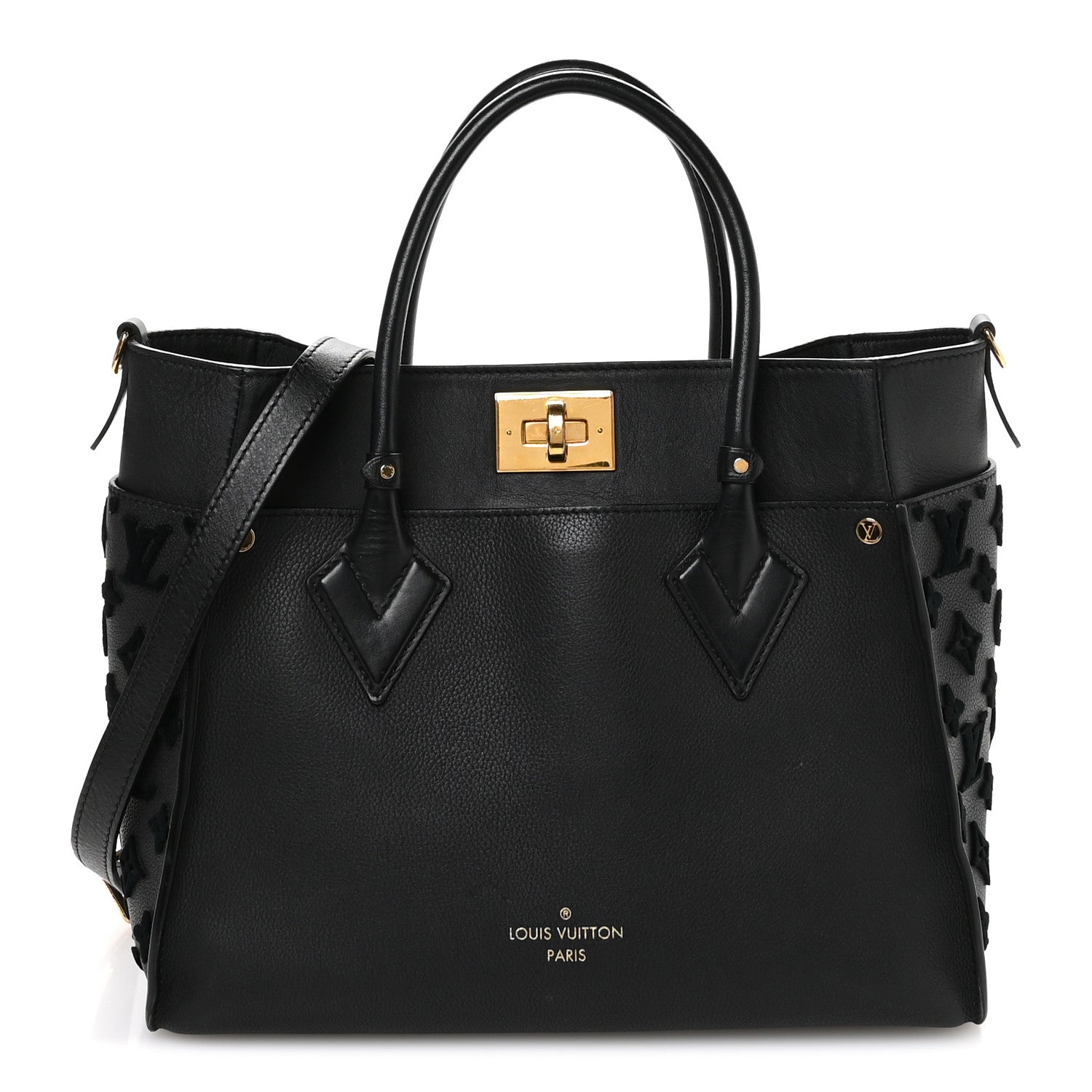 Calfskin Monogram Tufting On My Side Black