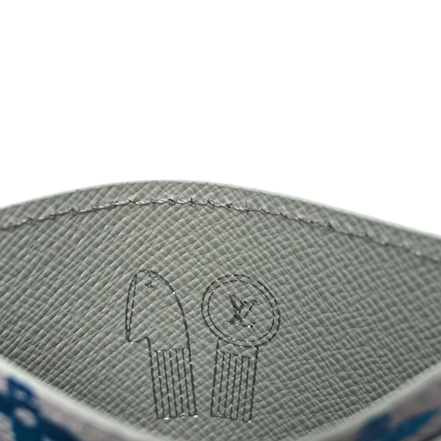 Monogram Card Holder Gradient Grey