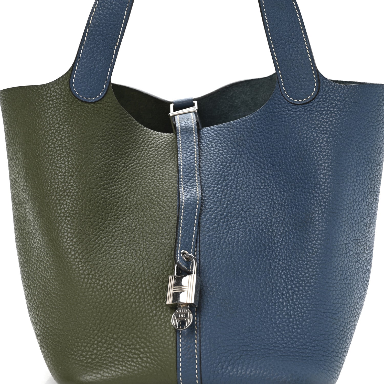 Taurillon Clemence Casaque Picotin Lock 22 MM  Bleu Thalassa Canopee