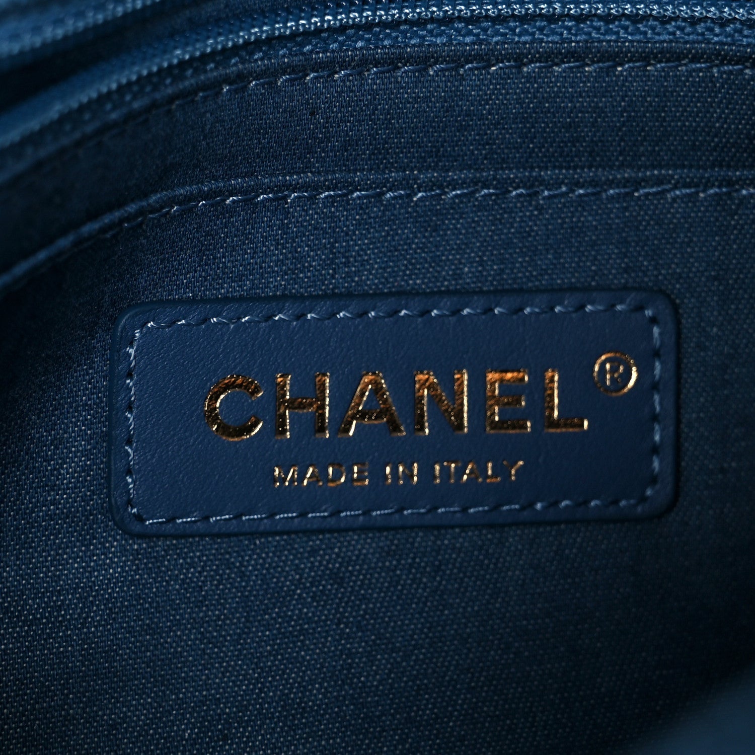 Denim Quilted Mini Pearl Crush Rectangular Flap Blue