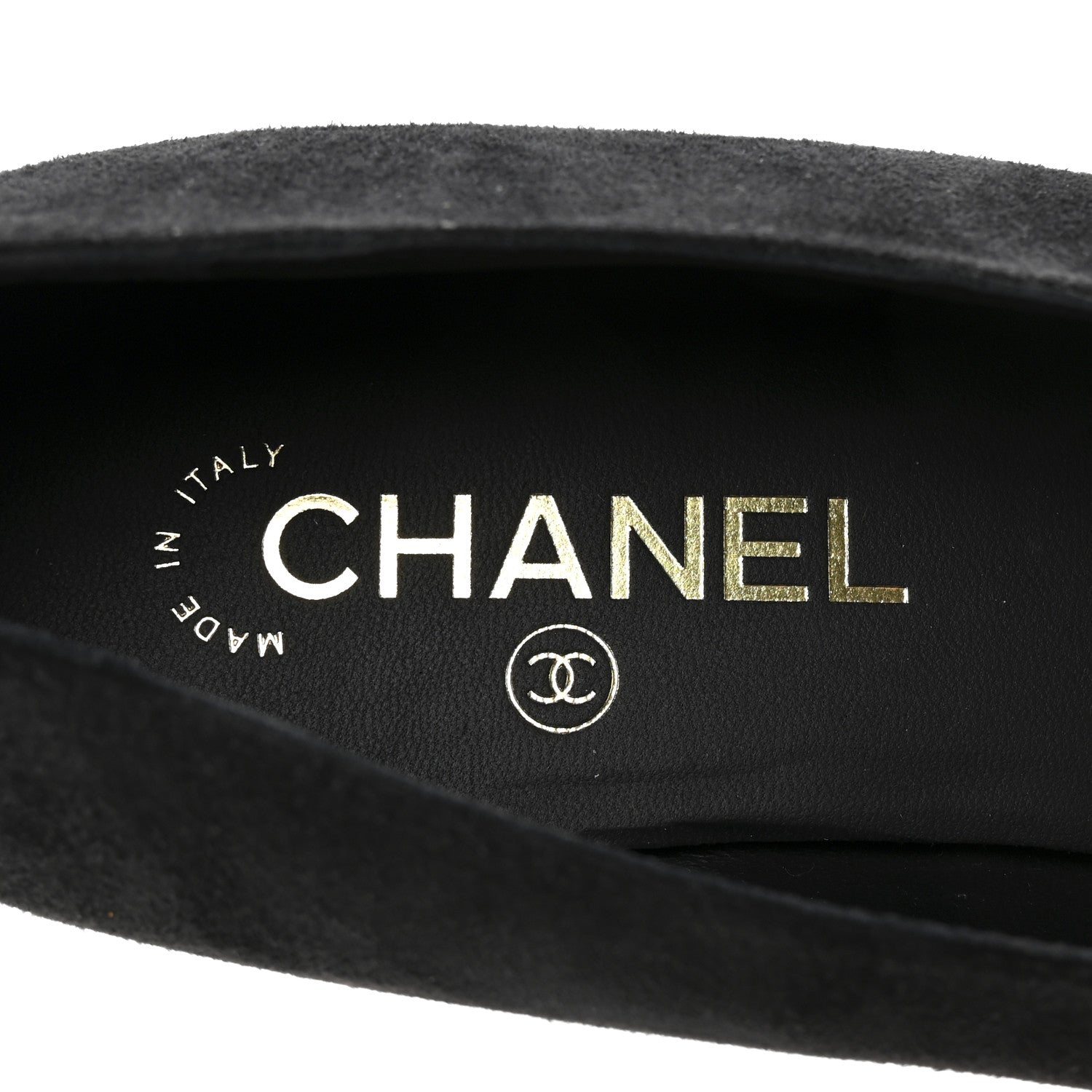 Suede Patent Cap Toe Camellia Ballerina Flats 39.5 Black White