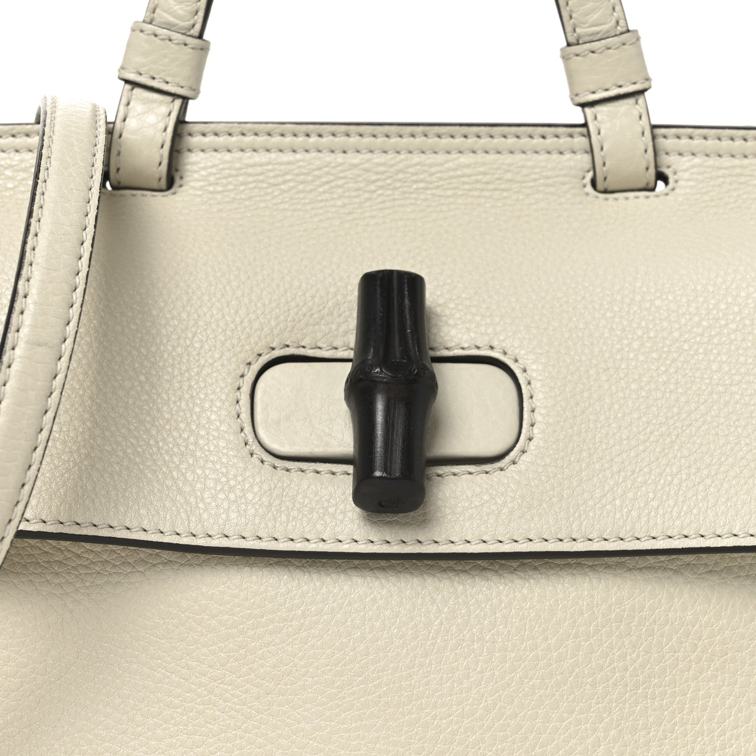 Cellarius Calfskin Small Bamboo Daily Top Handle Bag Mystic White
