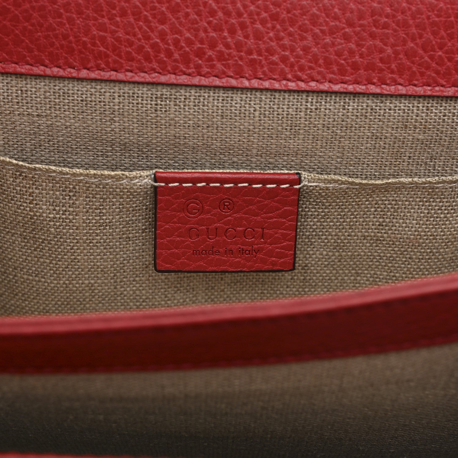 Dollar Calfskin Small Interlocking G Shoulder Bag Red