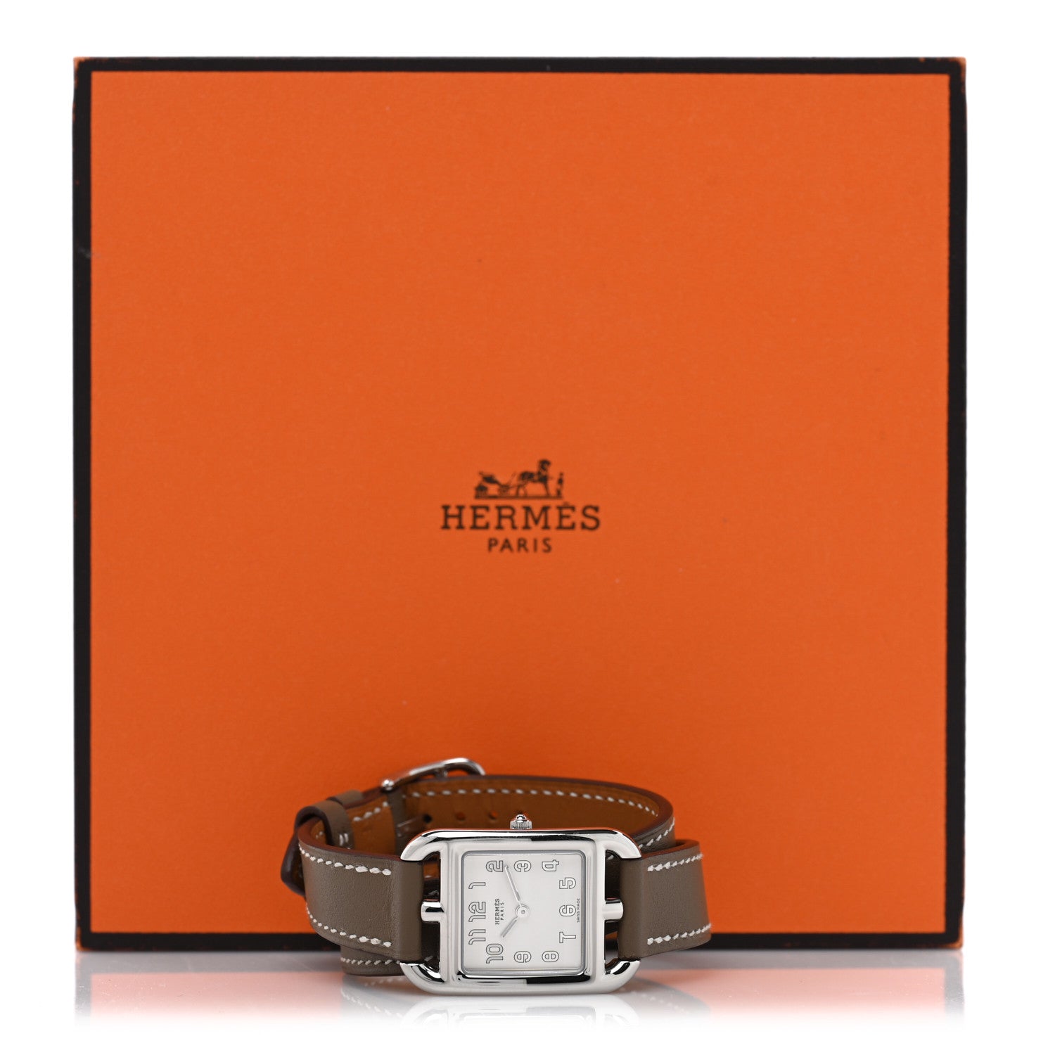 Stainless Steel Swift 23mm Cape Cod Double Tour Quartz Watch Etoupe
