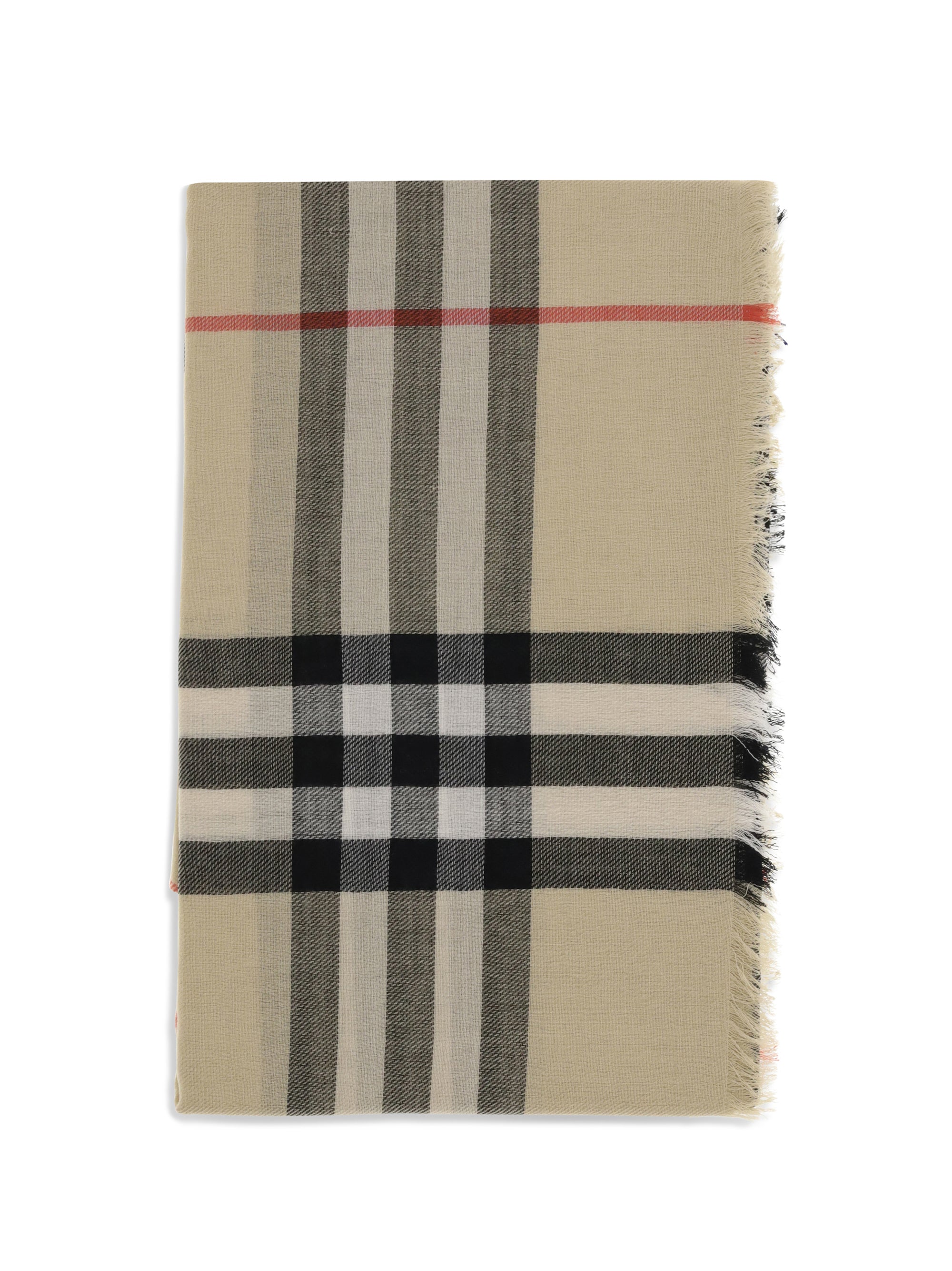 check wool scarf