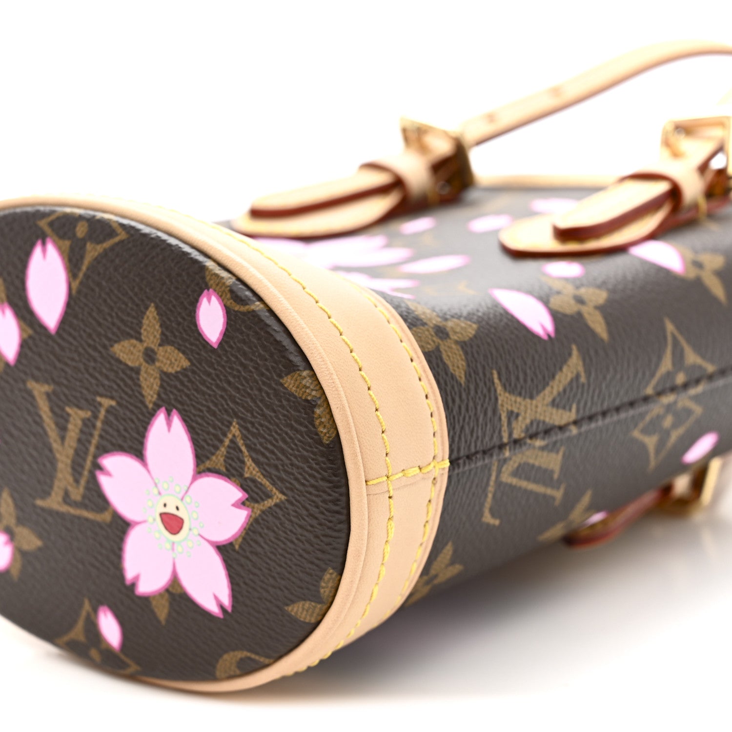 LV X TM Monogram Cherry Blossom Nano Bucket Sakura Brown