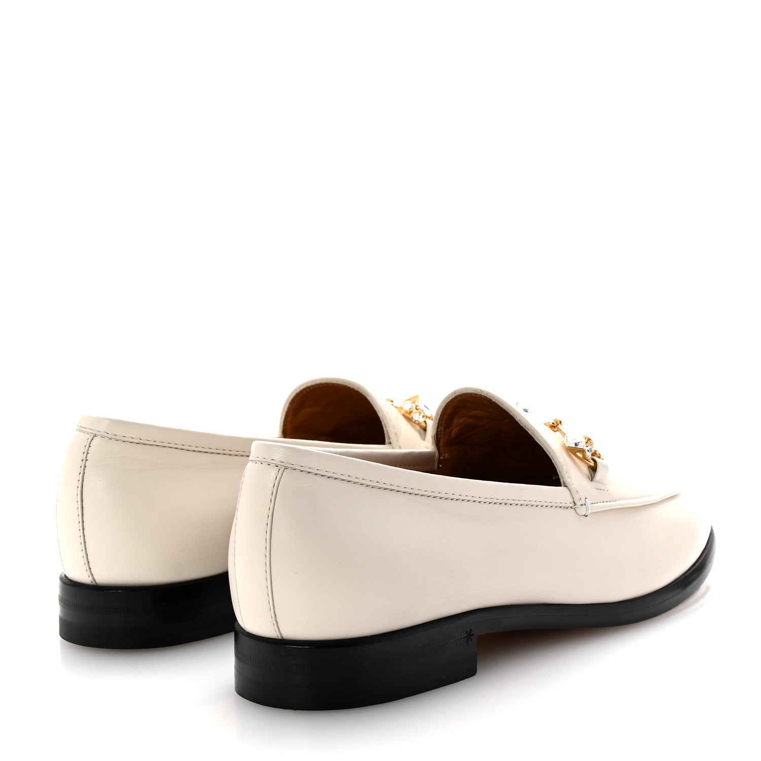 Malaga Kid 70 Crystal Horsebit Womens Jordaan Loafers 37 Mystic White