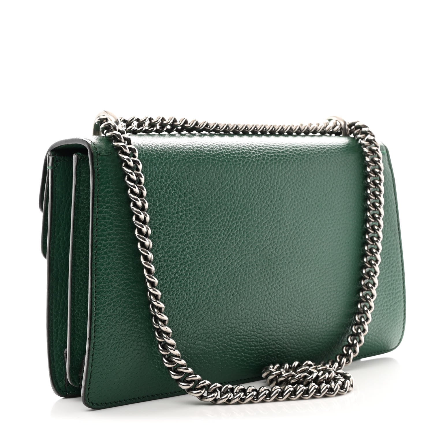 Pebbled Calfskin Small Dionysus Shoulder Bag Emerald