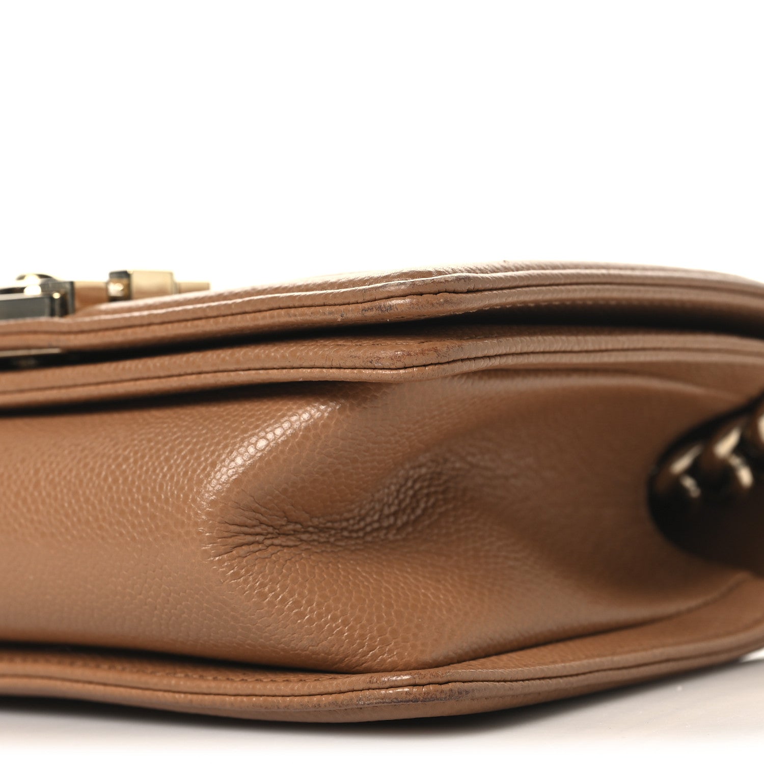 Caviar Quilted Small Boy Flap Brown