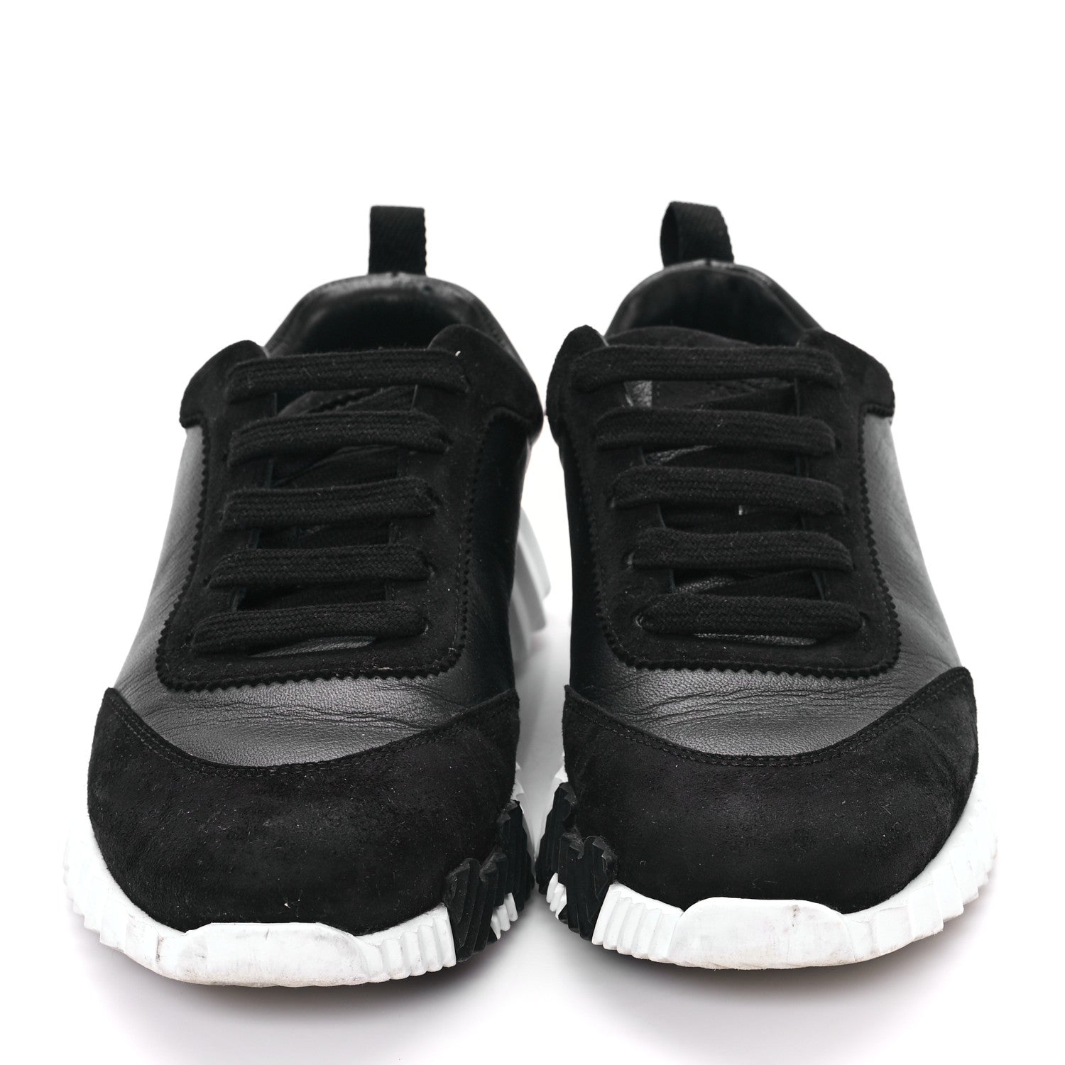 Goatskin Suede Goatskin Bouncing Sneakers 37.5 Black