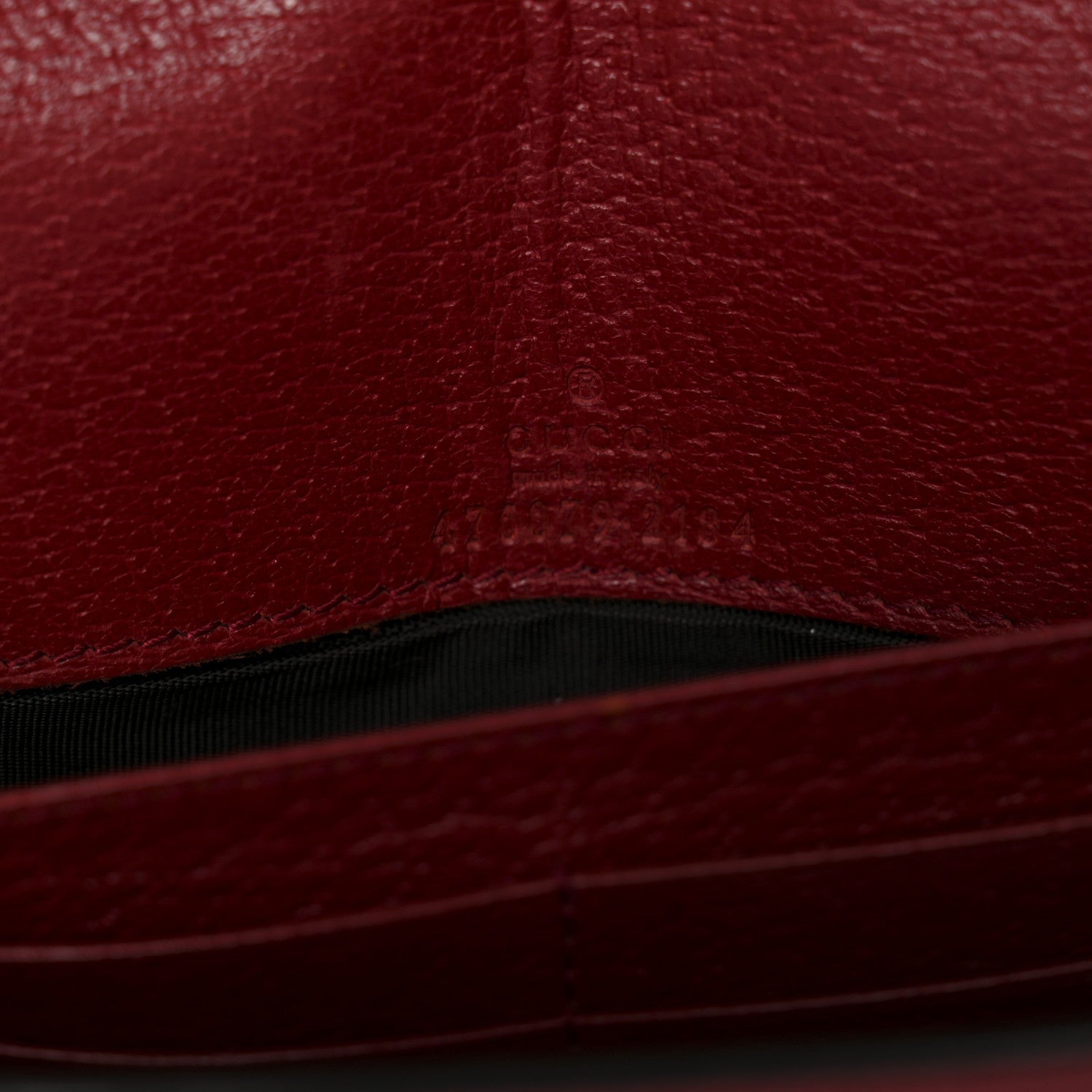 GG Supreme Monogram Web Queen Margaret Chain Wallet Red