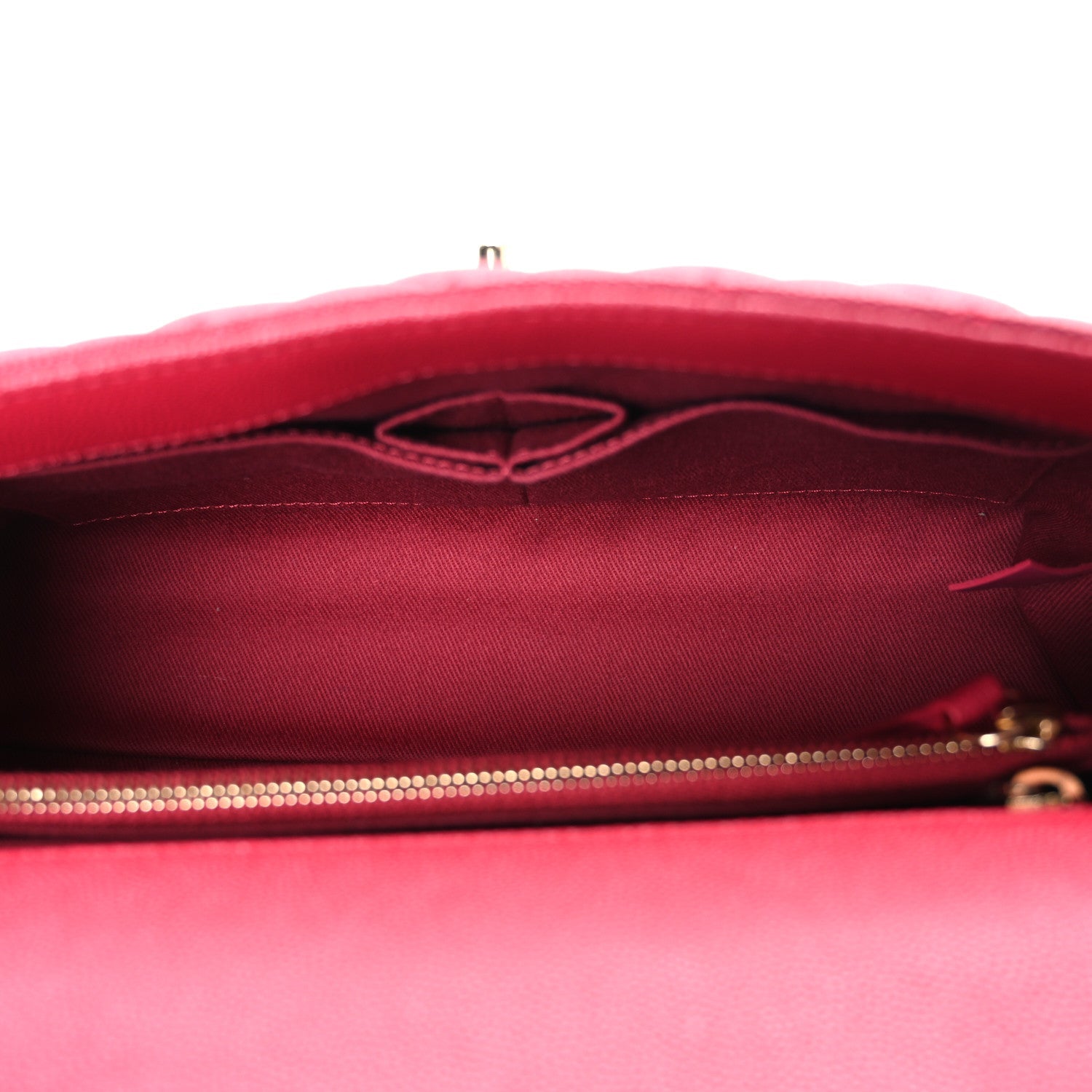 Caviar Quilted Small Coco Handle Flap Dark Pink