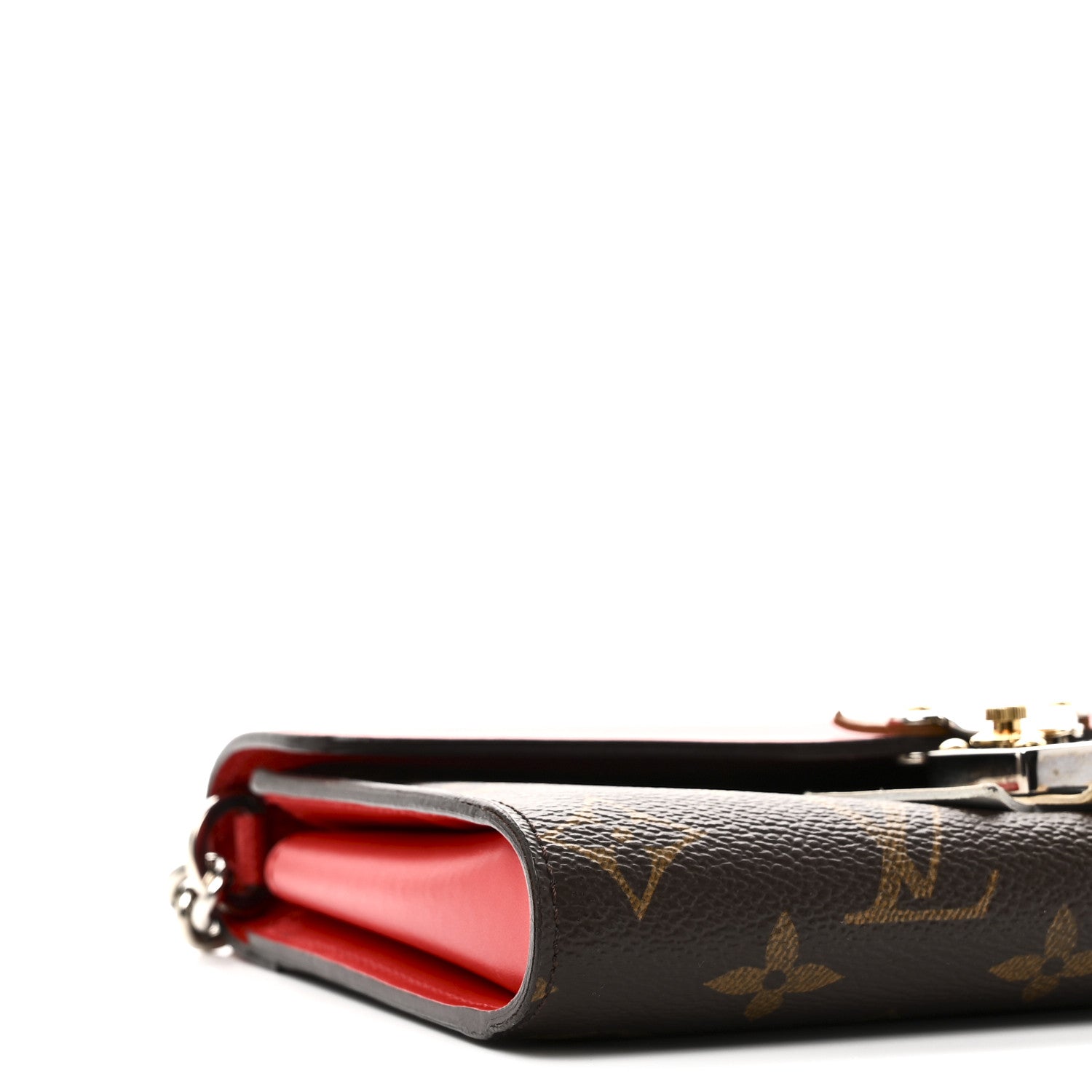 Monogram Tribal Mask Chain Wallet Rouge