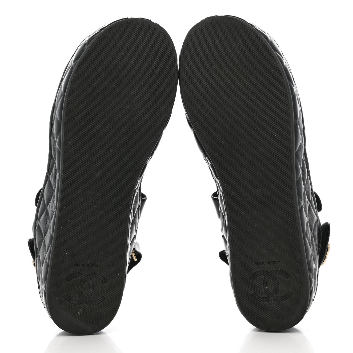 Shiny Calfskin Logo Platform Sandals 39 Black