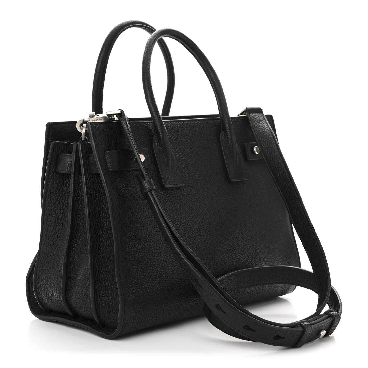 Grained Calfskin Baby Sac De Jour Souple Black