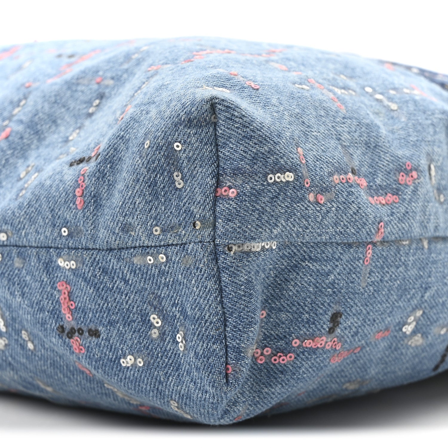 Denim Sequin Chanel 22 Blue