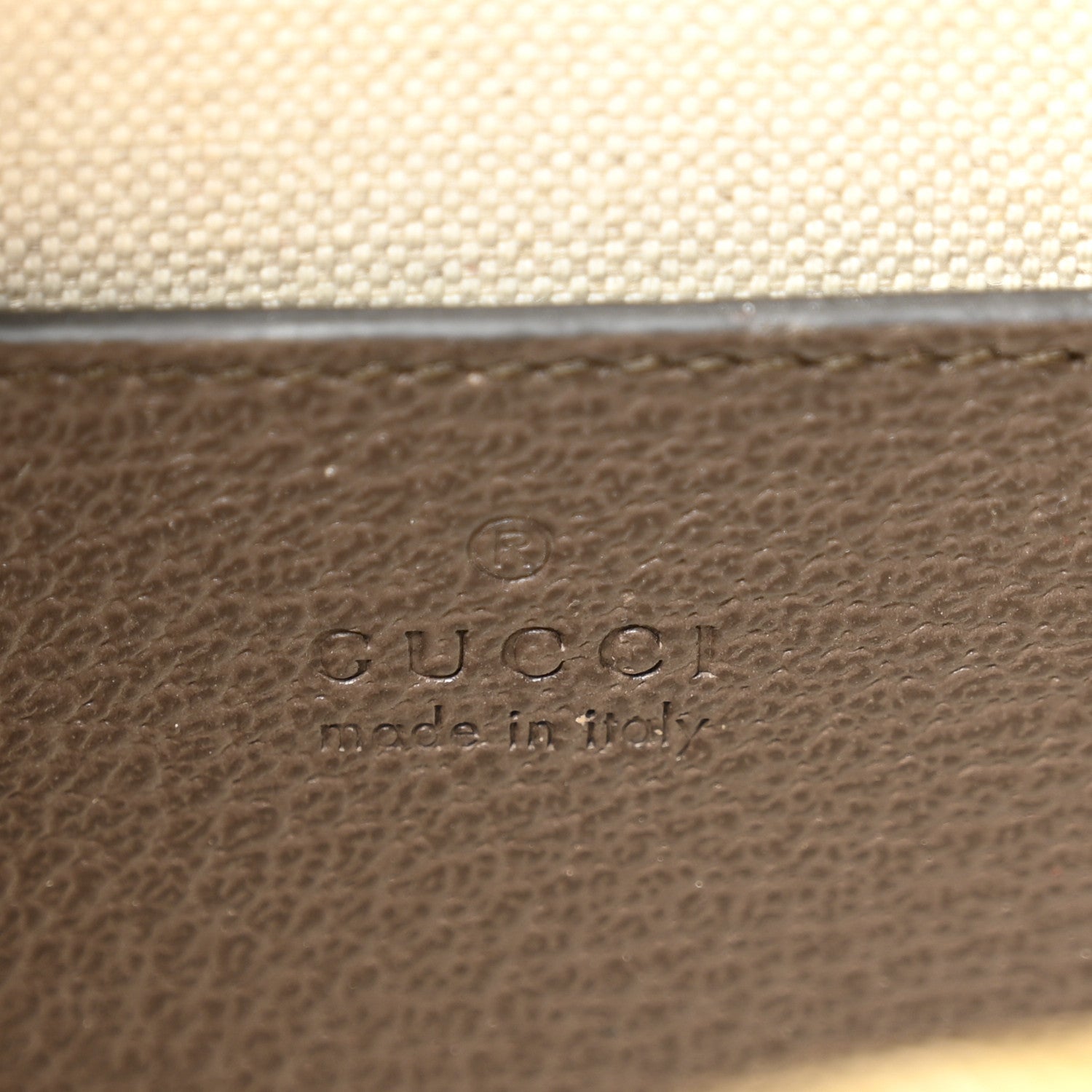 GG Supreme Monogram Textured Dollar Calfskin Web Mini Ophidia Top Handle Bag Beige Ebony New Acero
