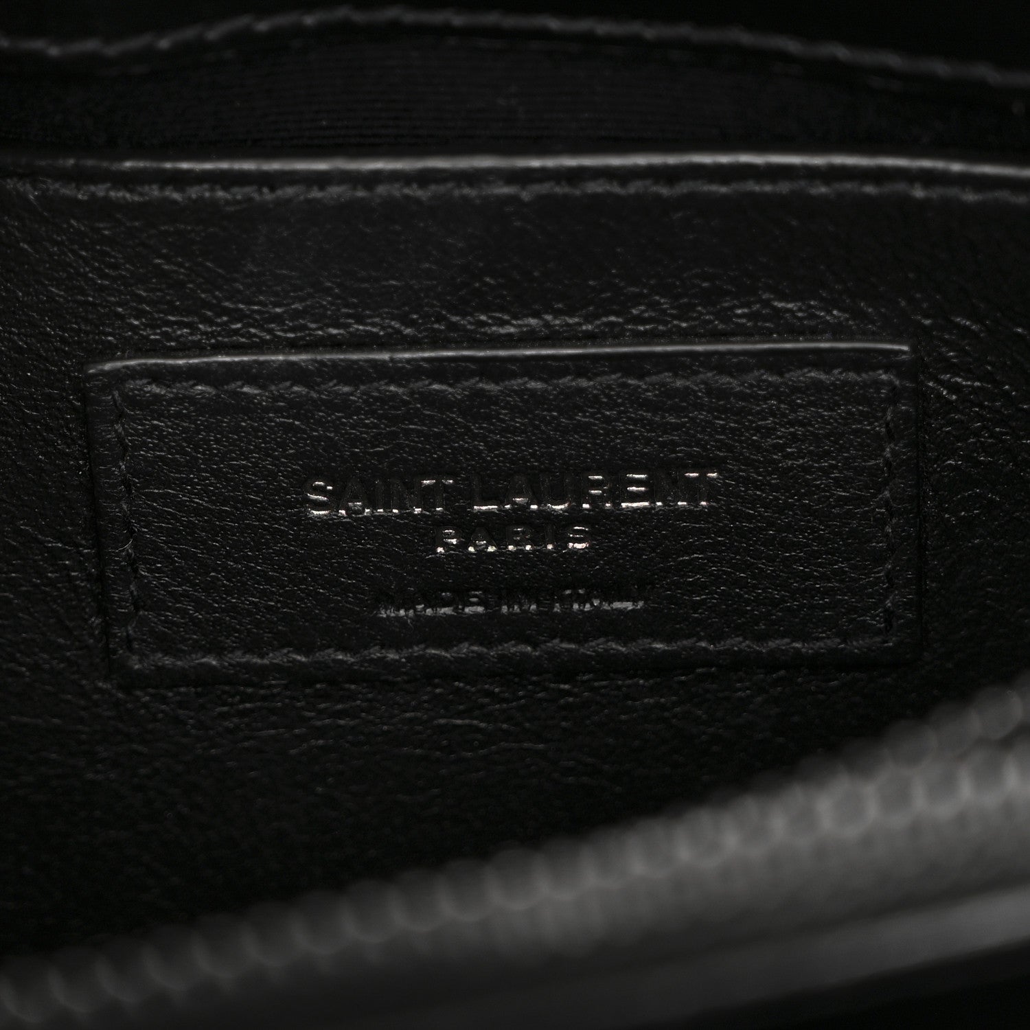 Calfskin Y Quilted Monogram Monochrome Small Loulou Chain Satchel Black